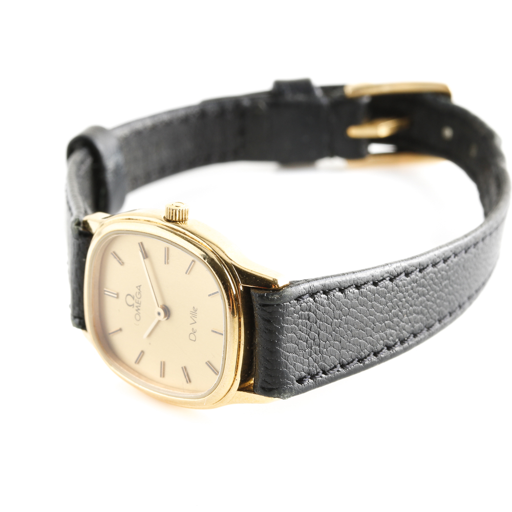 Omega Deville Leather Watch