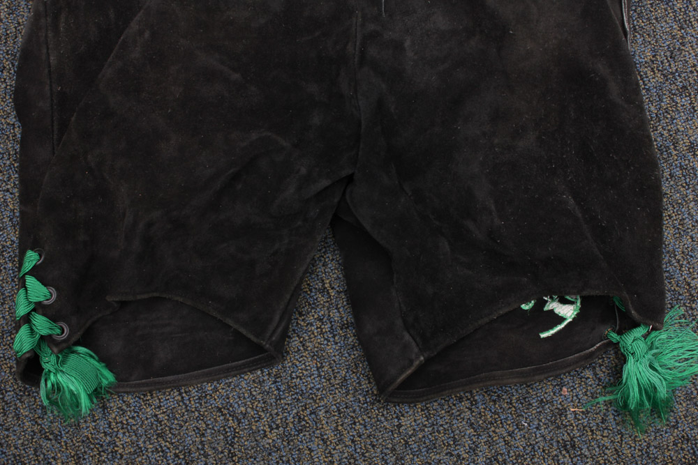 Custom-Made Black Suede Lederhosen from Clyde's Oktoberfest