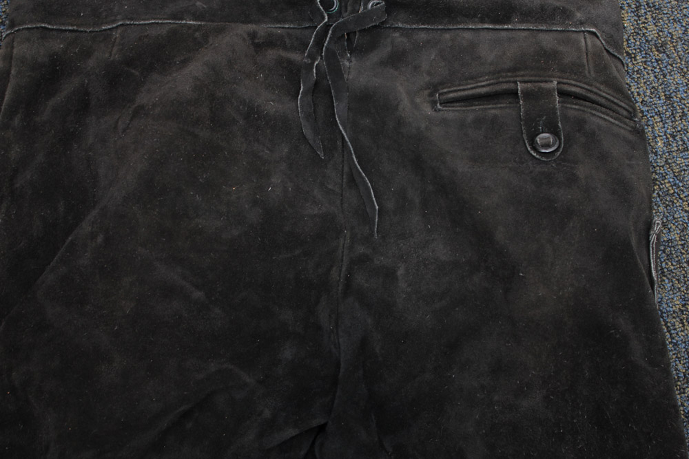 Custom-Made Black Suede Lederhosen from Clyde's Oktoberfest