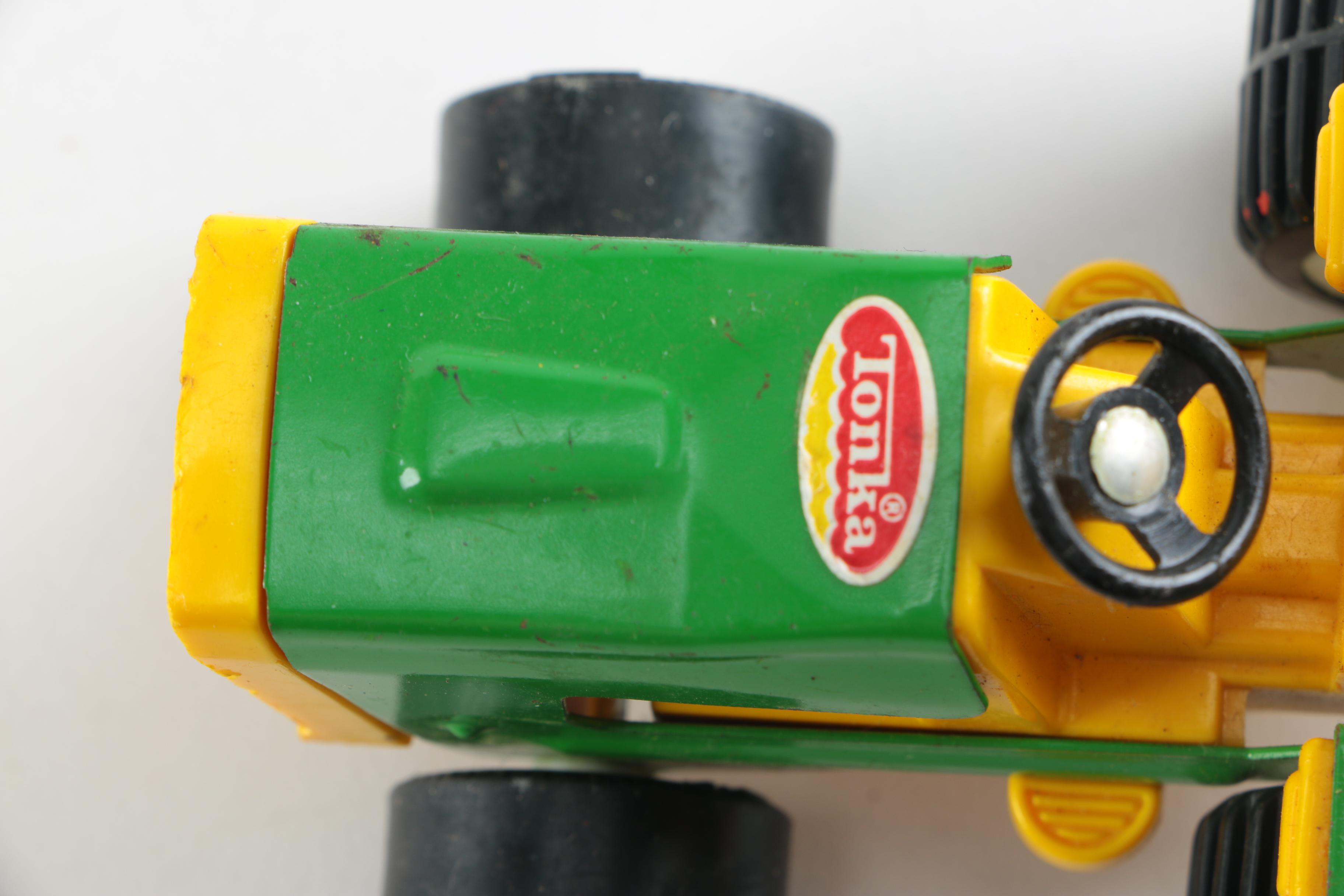 Assorted Vintage Metal Toy Trucks Including Ralstoy and Tonka