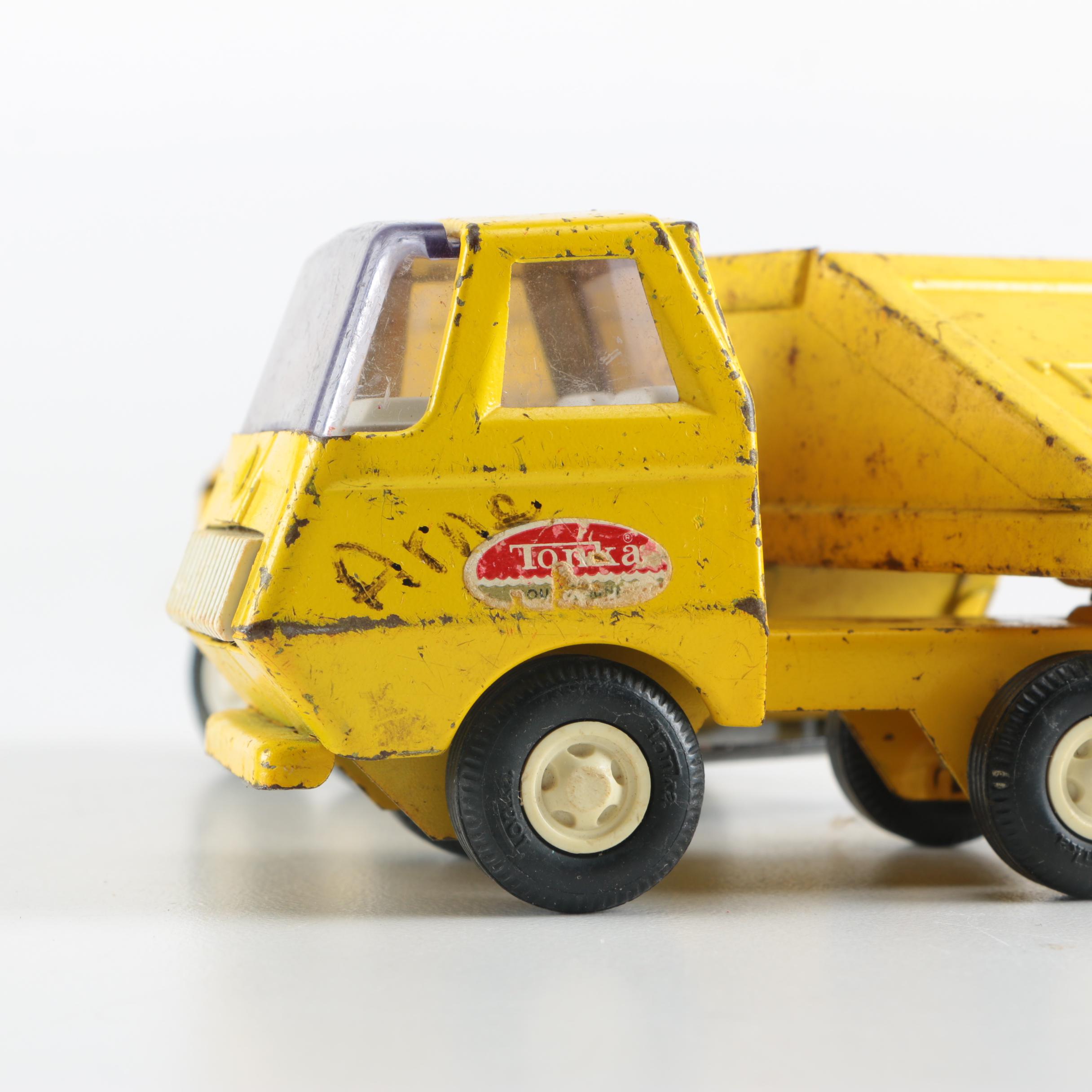 Assorted Vintage Metal Toy Trucks Including Ralstoy and Tonka