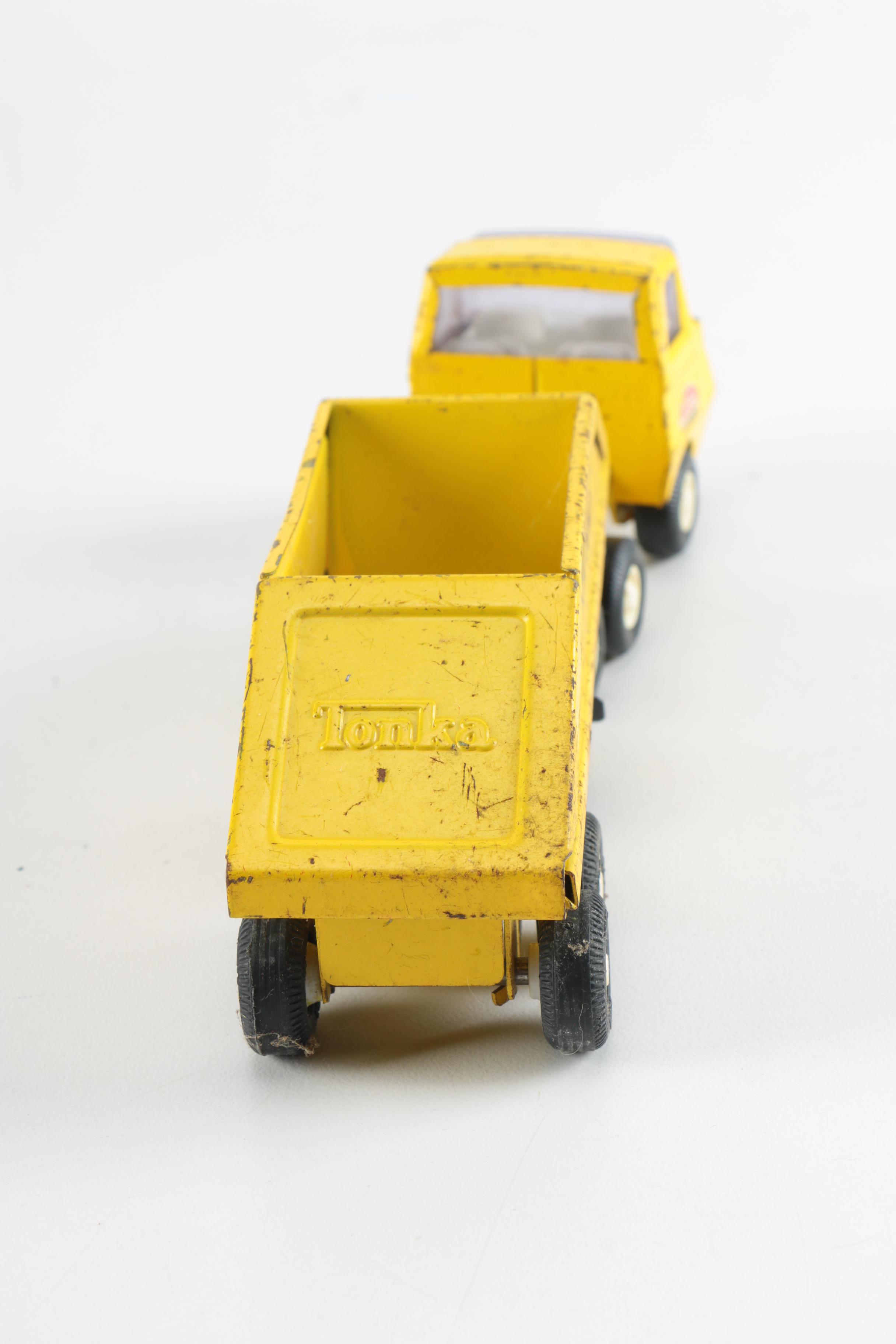 Assorted Vintage Metal Toy Trucks Including Ralstoy and Tonka