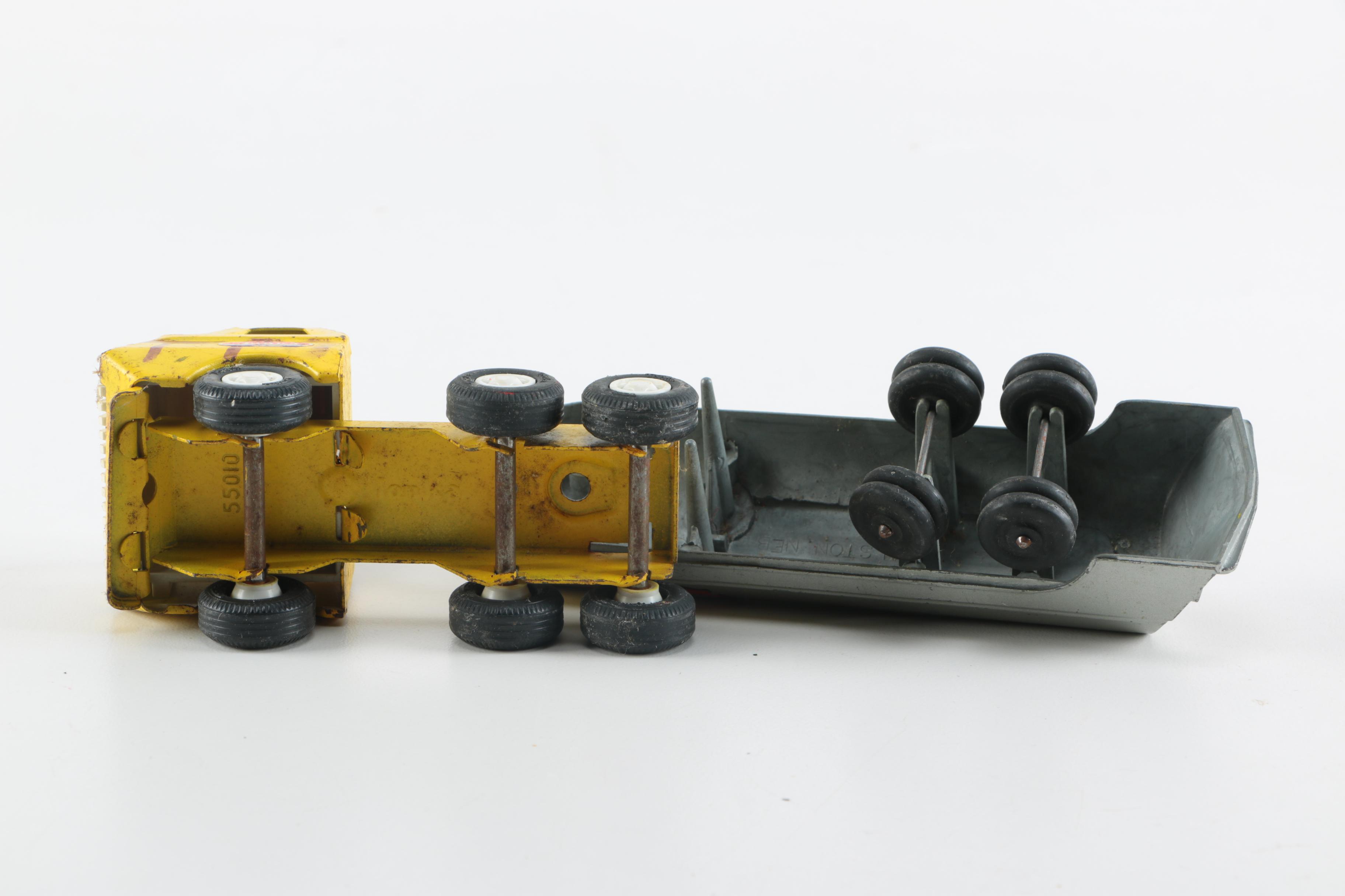Assorted Vintage Metal Toy Trucks Including Ralstoy and Tonka