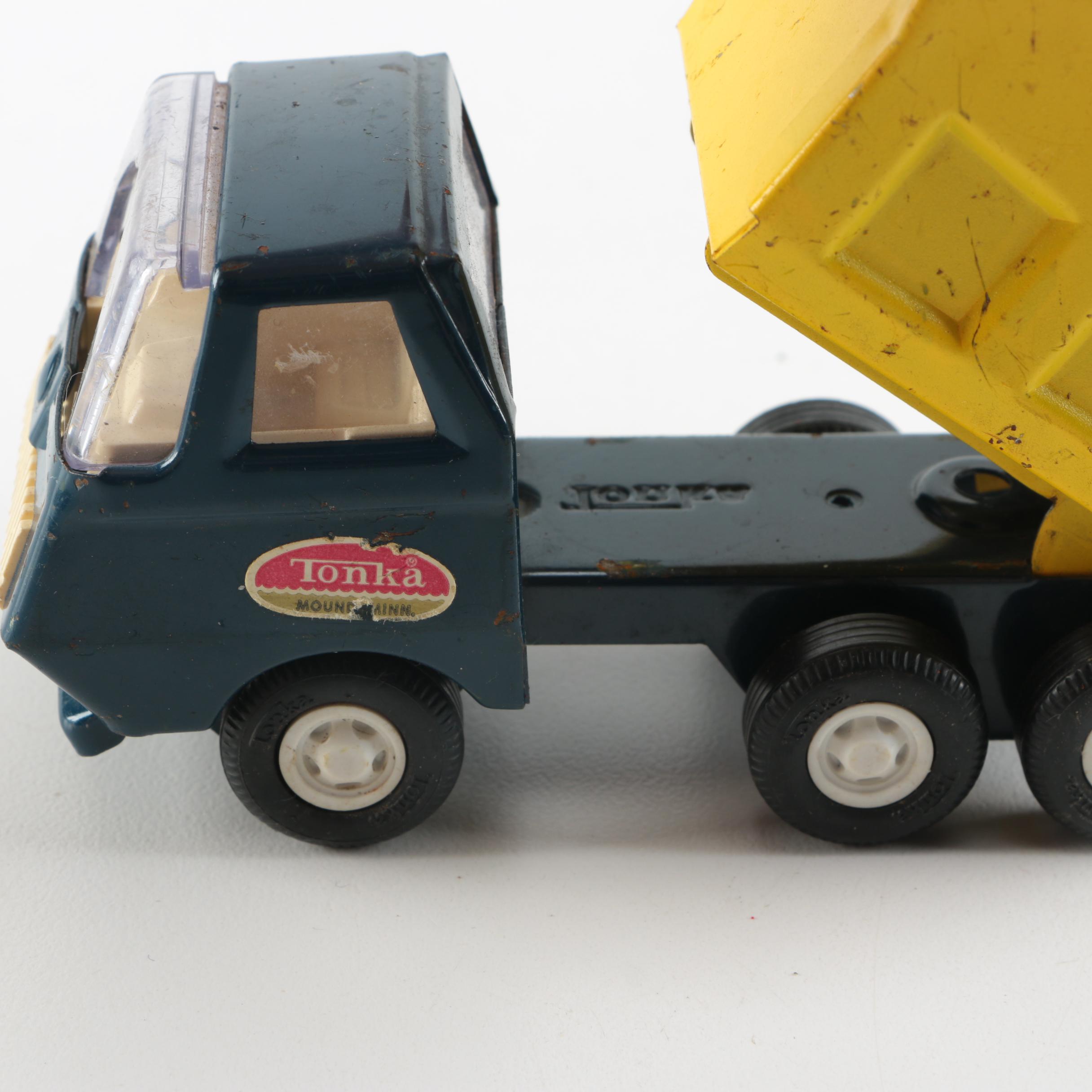 Assorted Vintage Metal Toy Trucks Including Ralstoy and Tonka