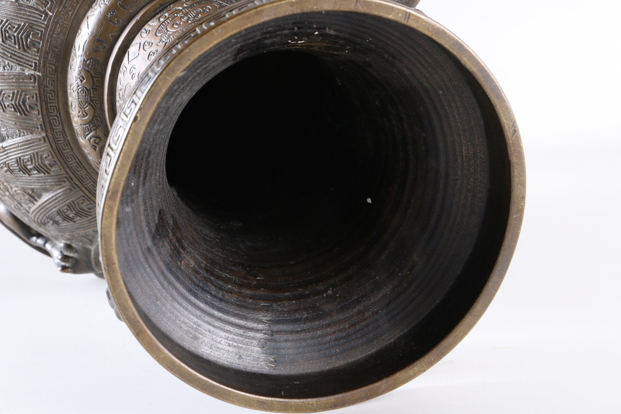 Large Carved Copper Planter