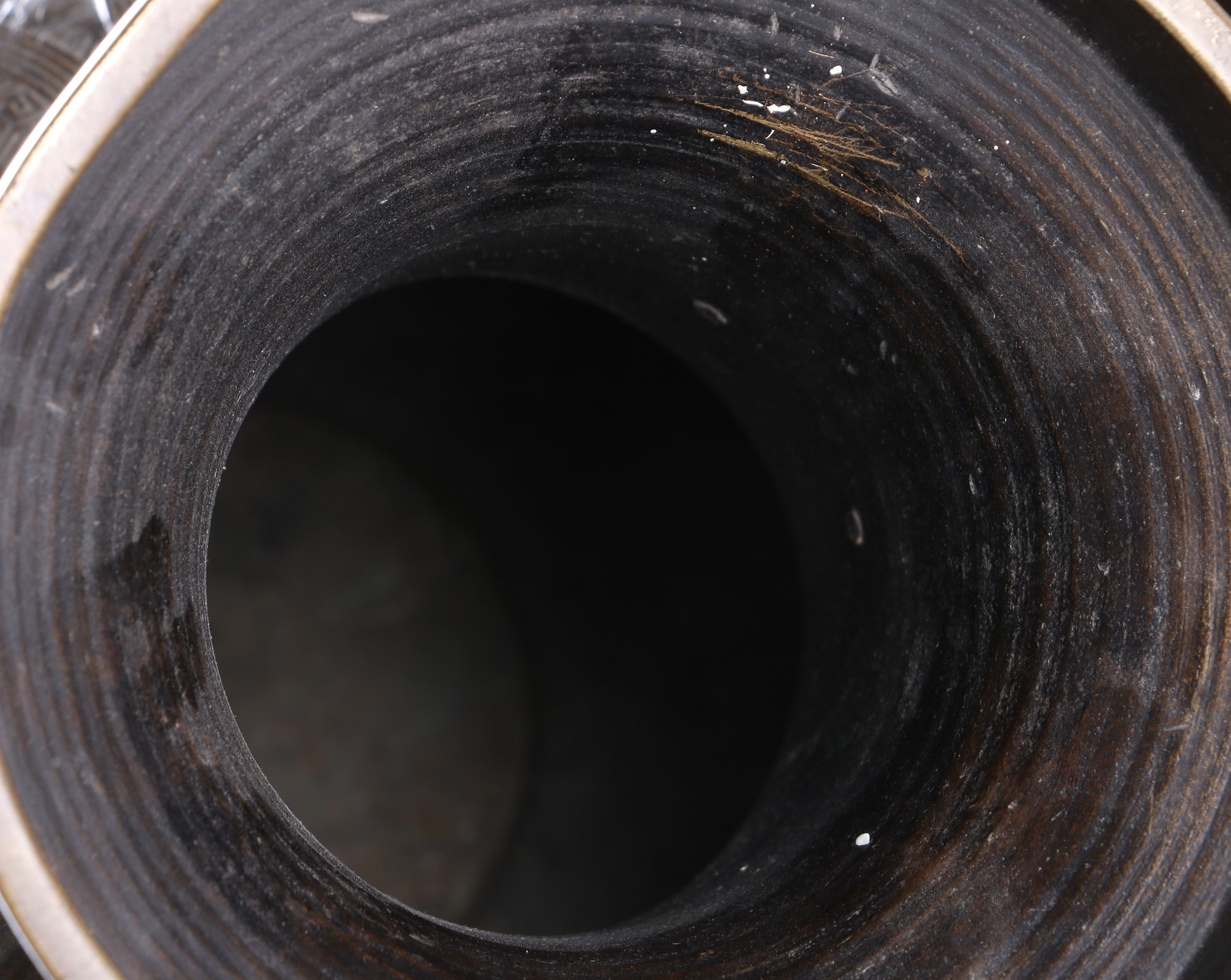 Large Carved Copper Planter