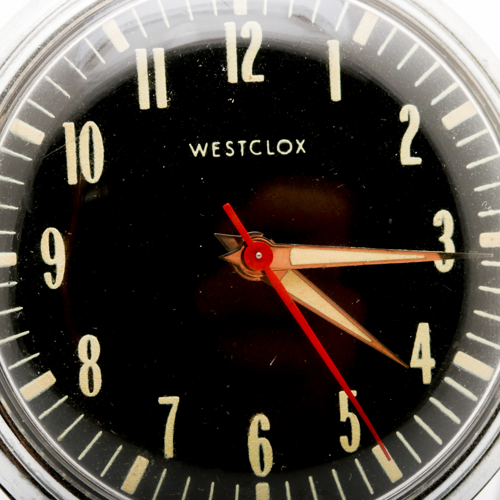 Vintage Westclox Model 90002 Desk Clock With Magnetic Swivel Stand