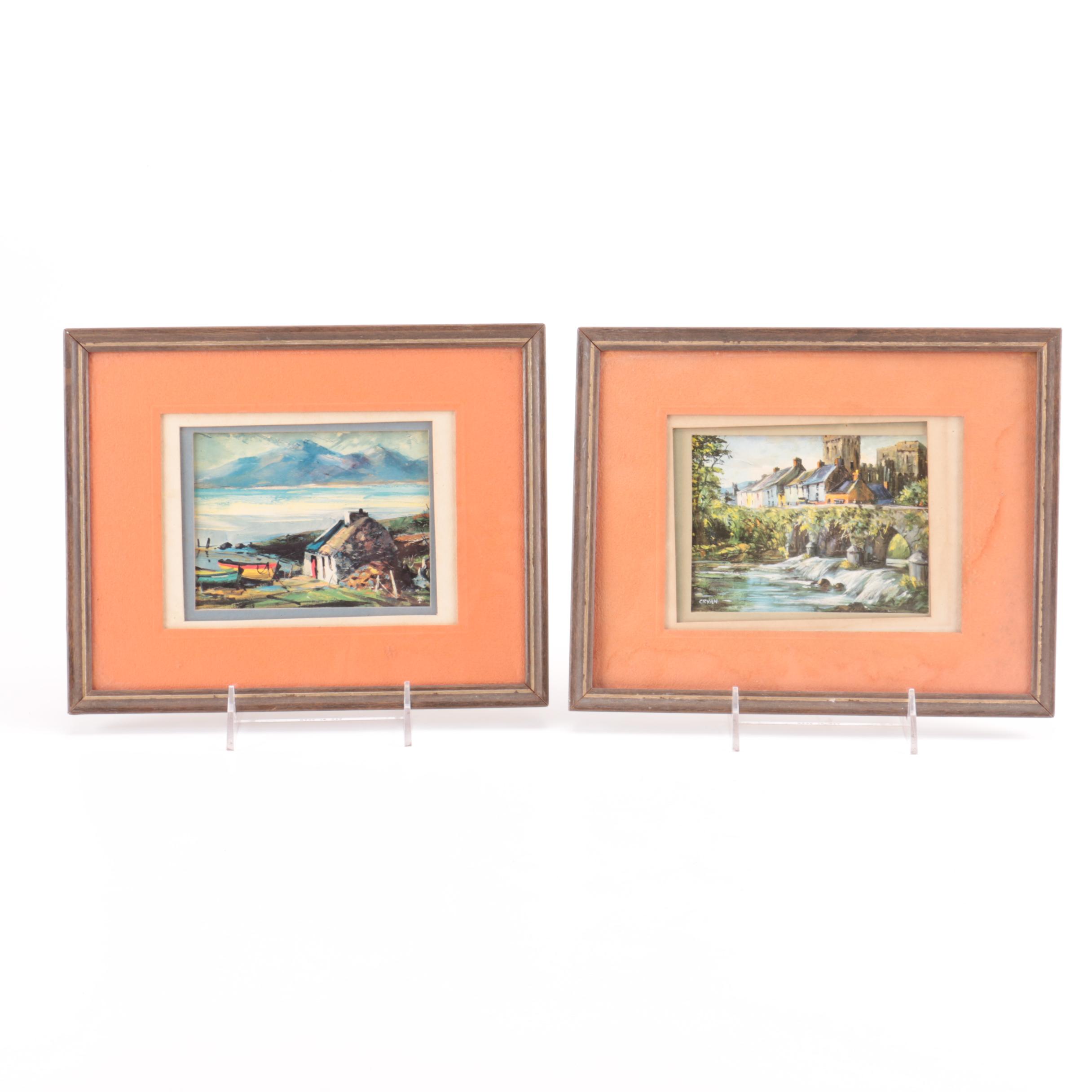 Cryan Offset Lithograph Prints of Irish Landscapes