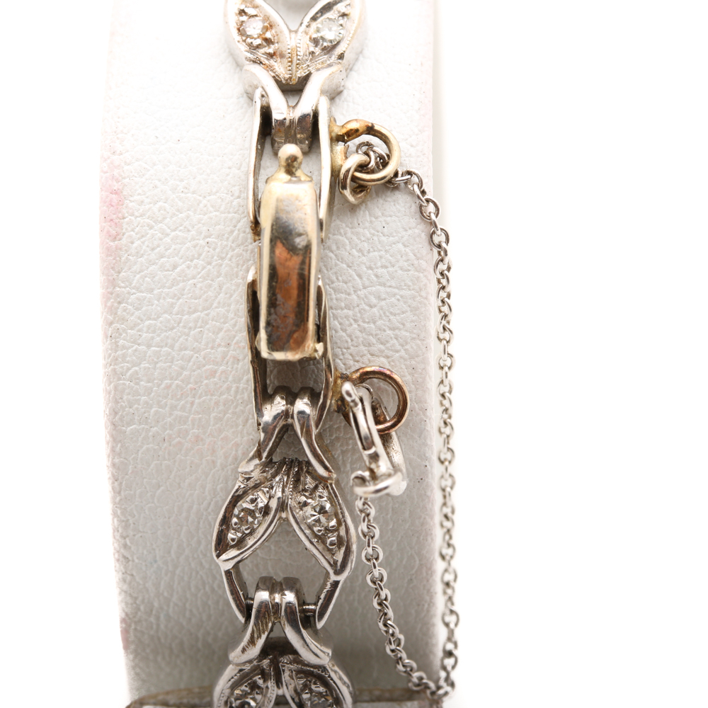 Hamilton Platinum and 14K White Gold Diamond Watch