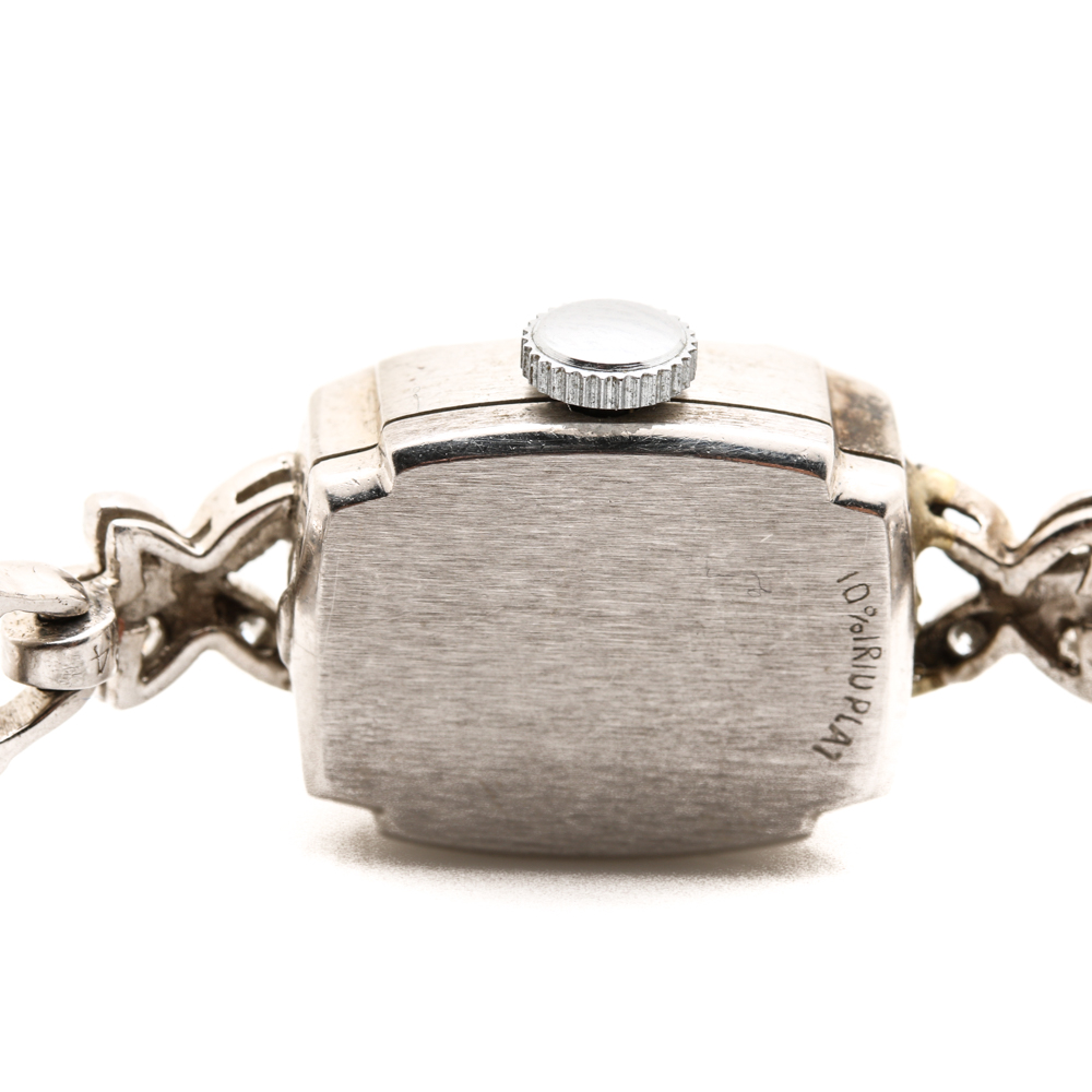 Hamilton Platinum and 14K White Gold Diamond Watch