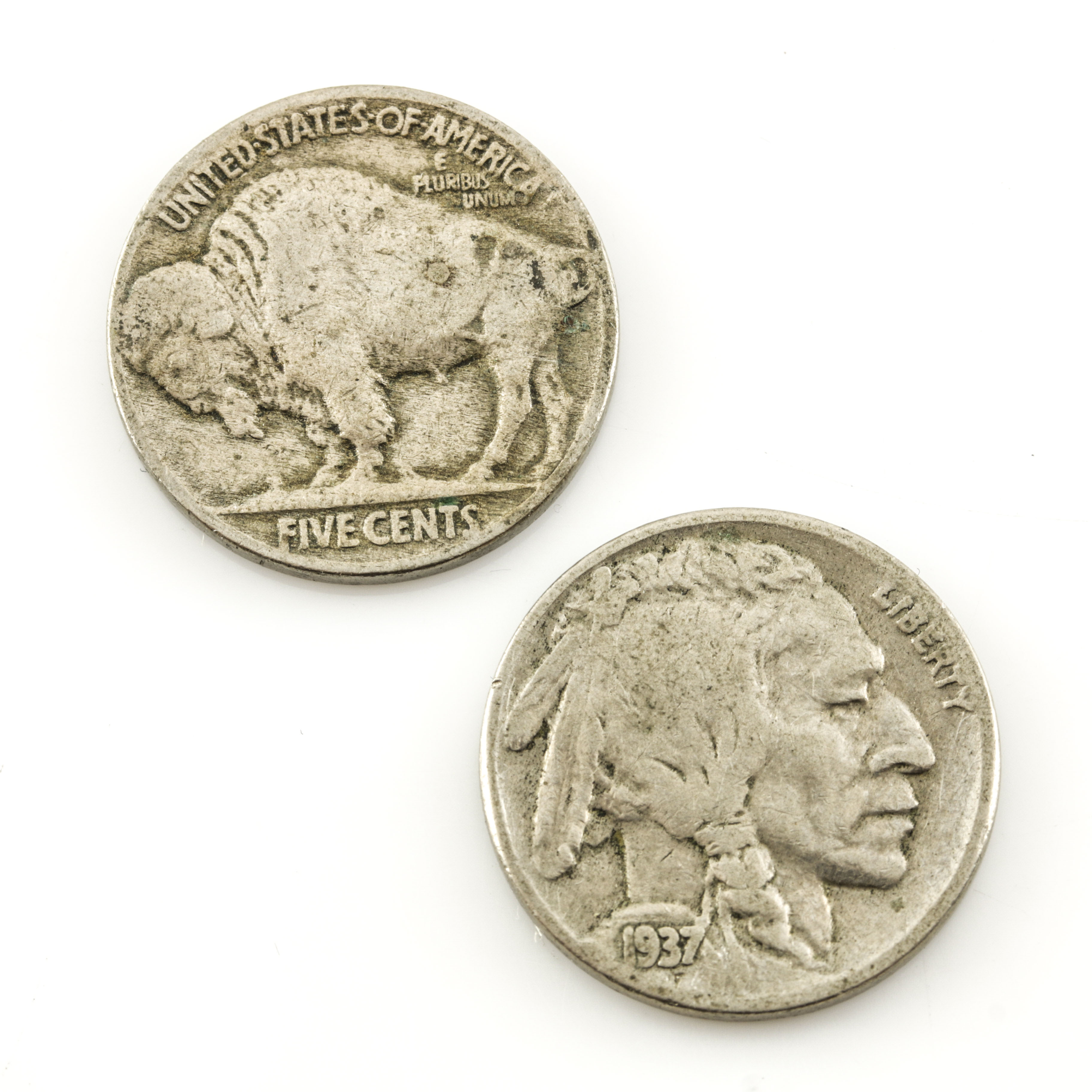 Assortment of WWII Steel Cents, Buffalo Nickels and an Indian Head Cent