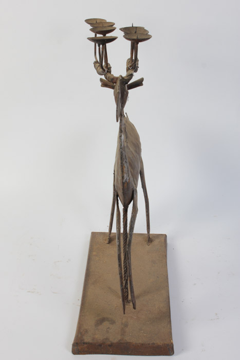 Iron Reindeer Candle Holder