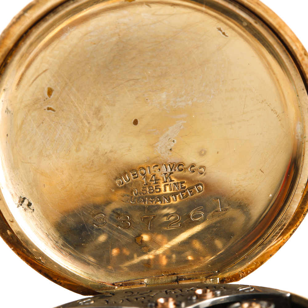 Elgin 14K Yellow Gold Pocket Watch With Diamond Accent