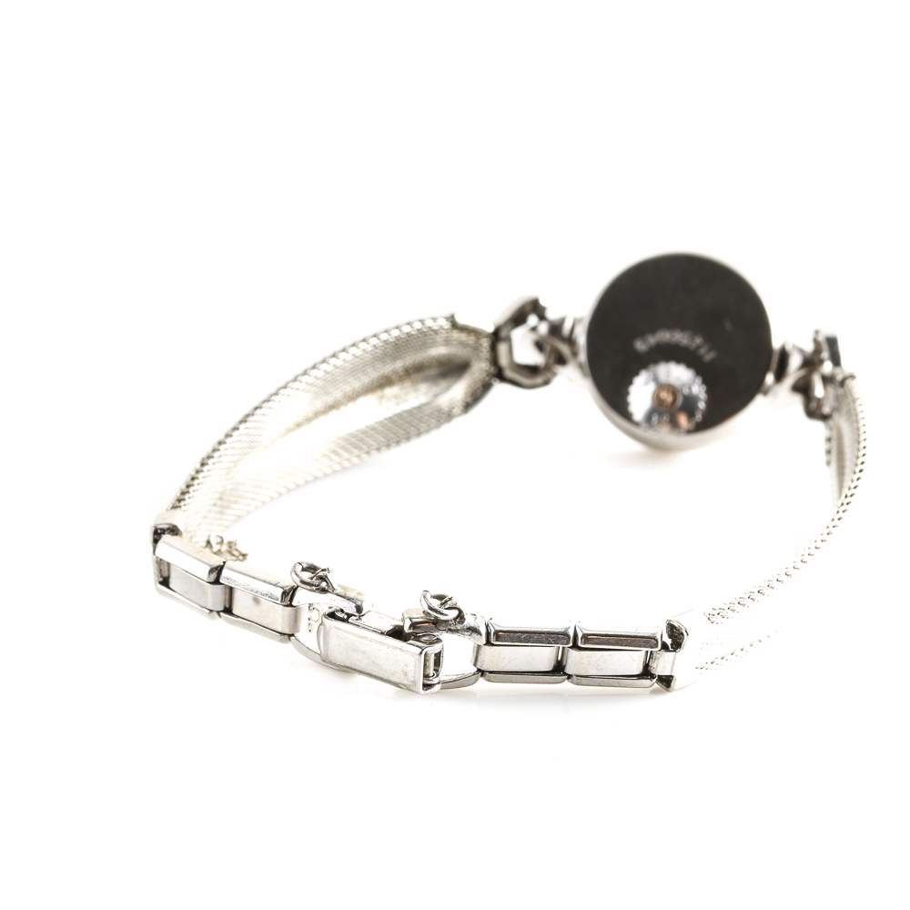 Omega 18K White Gold Diamond Watch