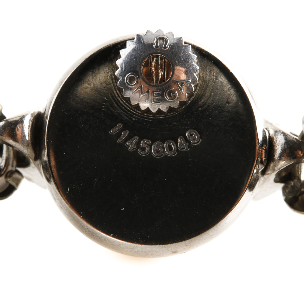 Omega 18K White Gold Diamond Watch