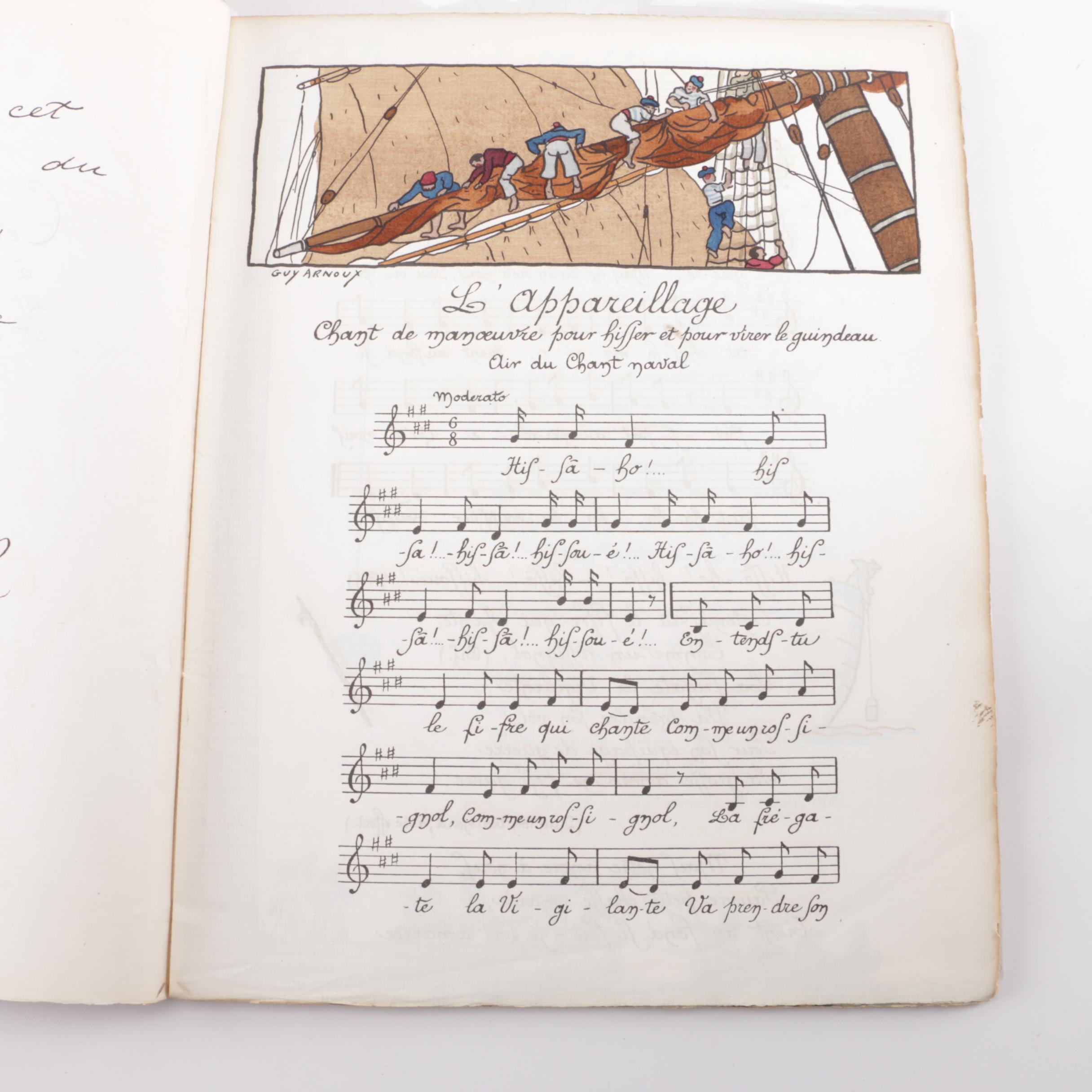 1918 Illustrated Sailor's Song Book by Guy Arnoux