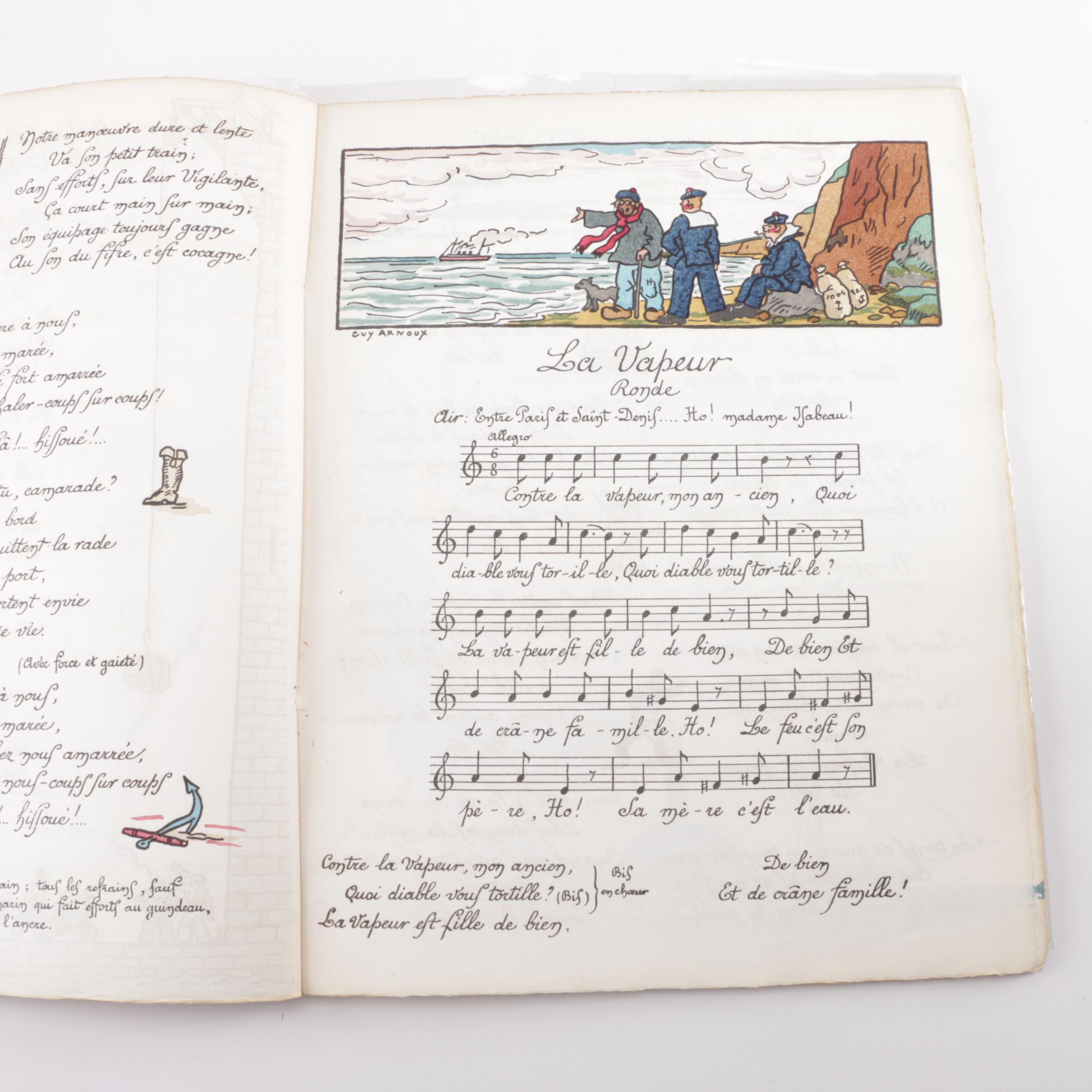1918 Illustrated Sailor's Song Book by Guy Arnoux