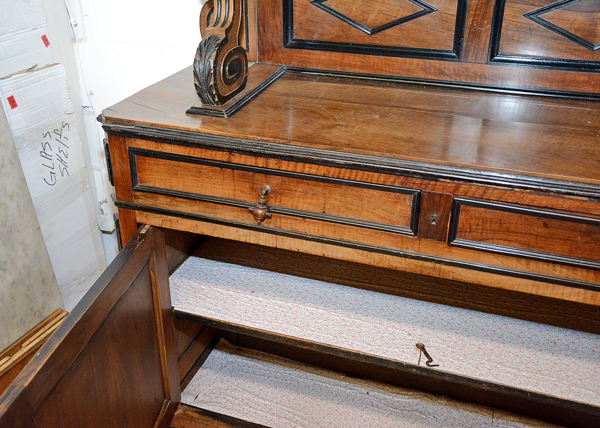 Vintage Biedermeier Style Sideboard with Hutch
