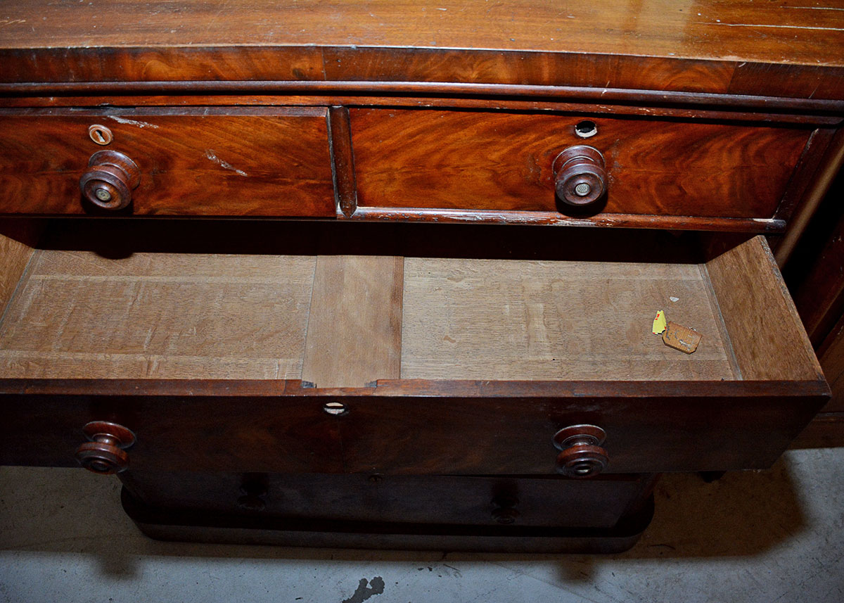 Vintage Flame Mahogany Chest of Drawers