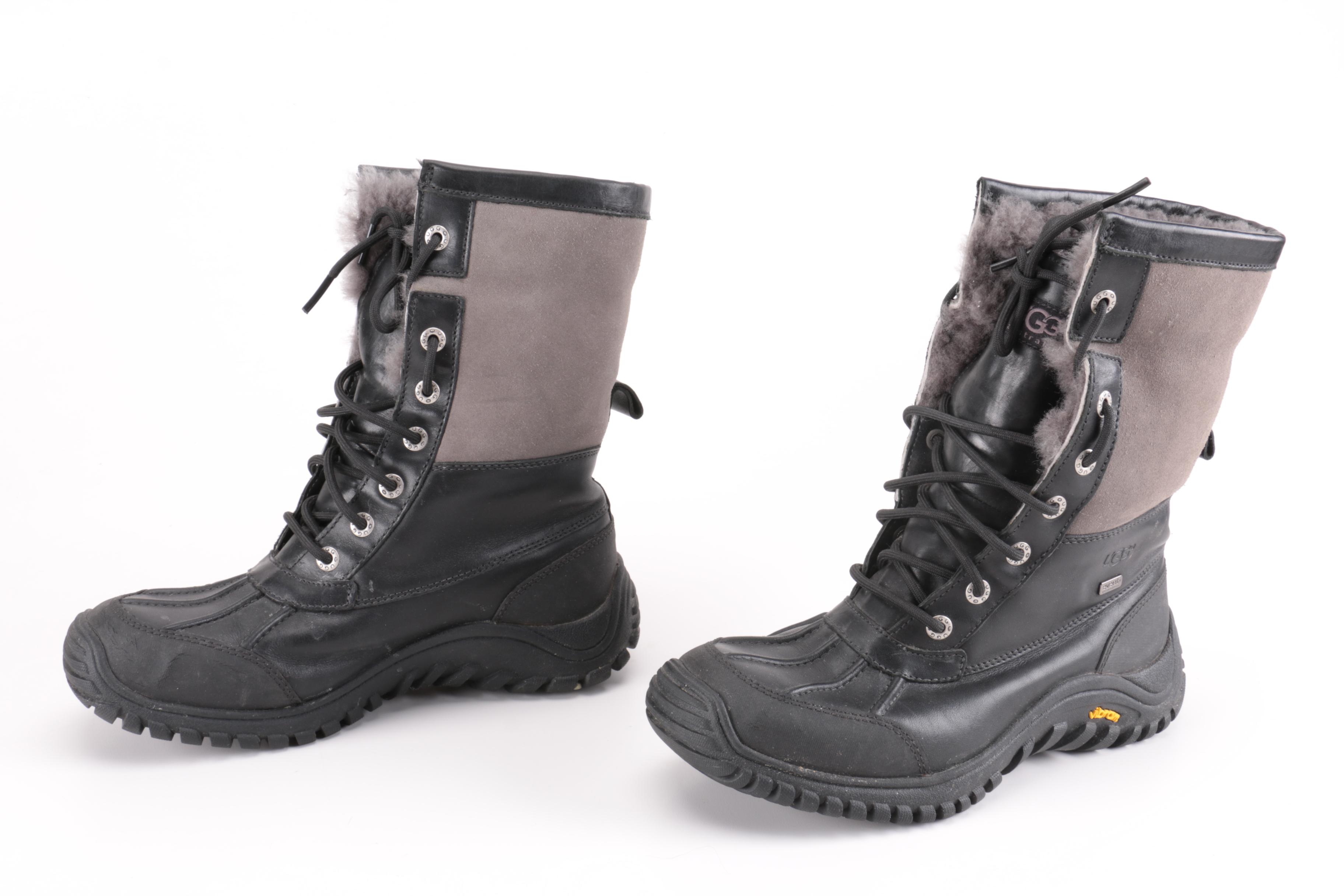 Pair of Black UGG Australia Event Adirondack II Snow Boots