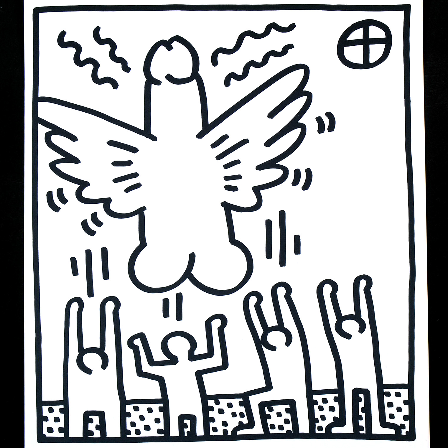 Keith Haring Limited Edition Lithograph from "Keith Haring, 1983, Lucio Amelio."