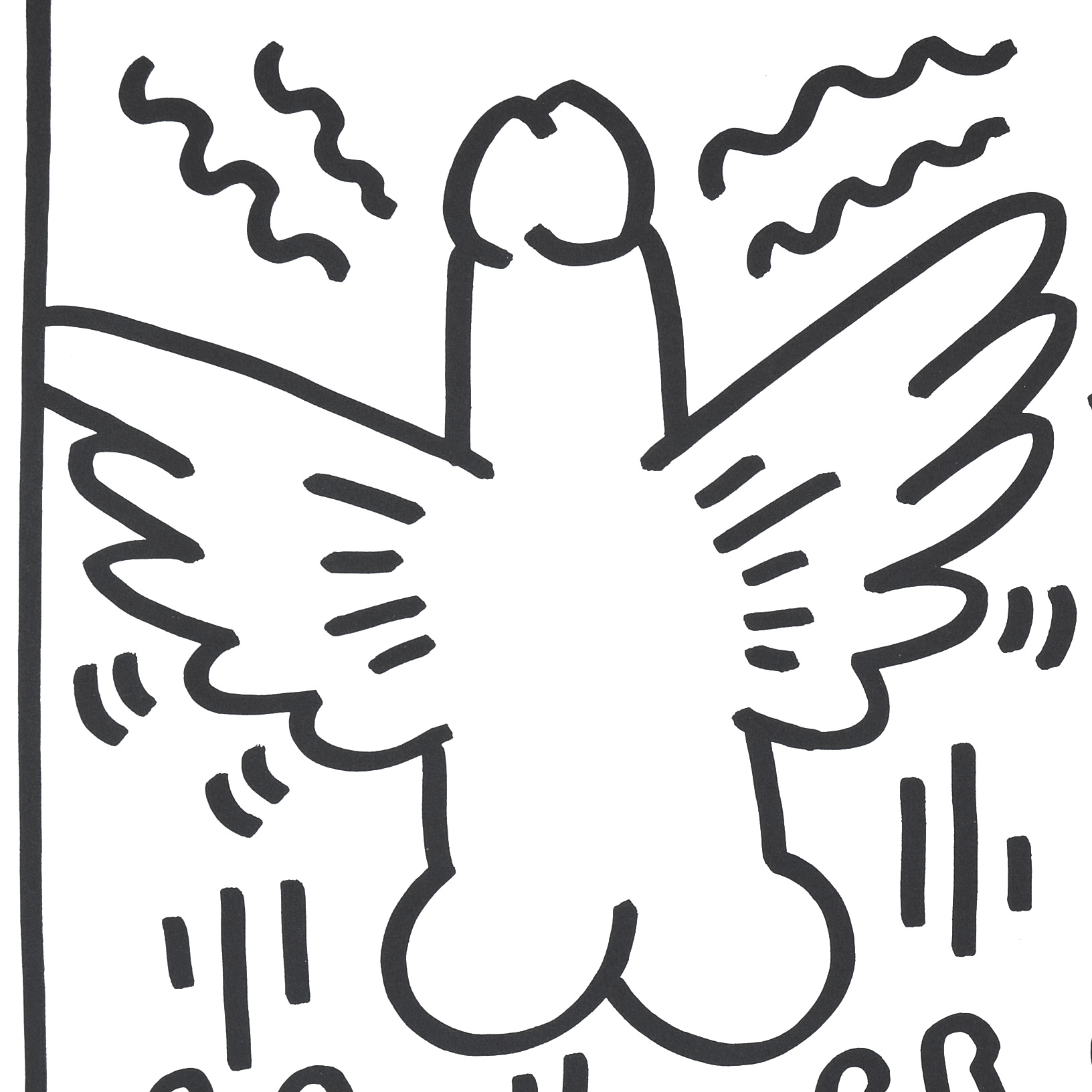 Keith Haring Limited Edition Lithograph from "Keith Haring, 1983, Lucio Amelio."