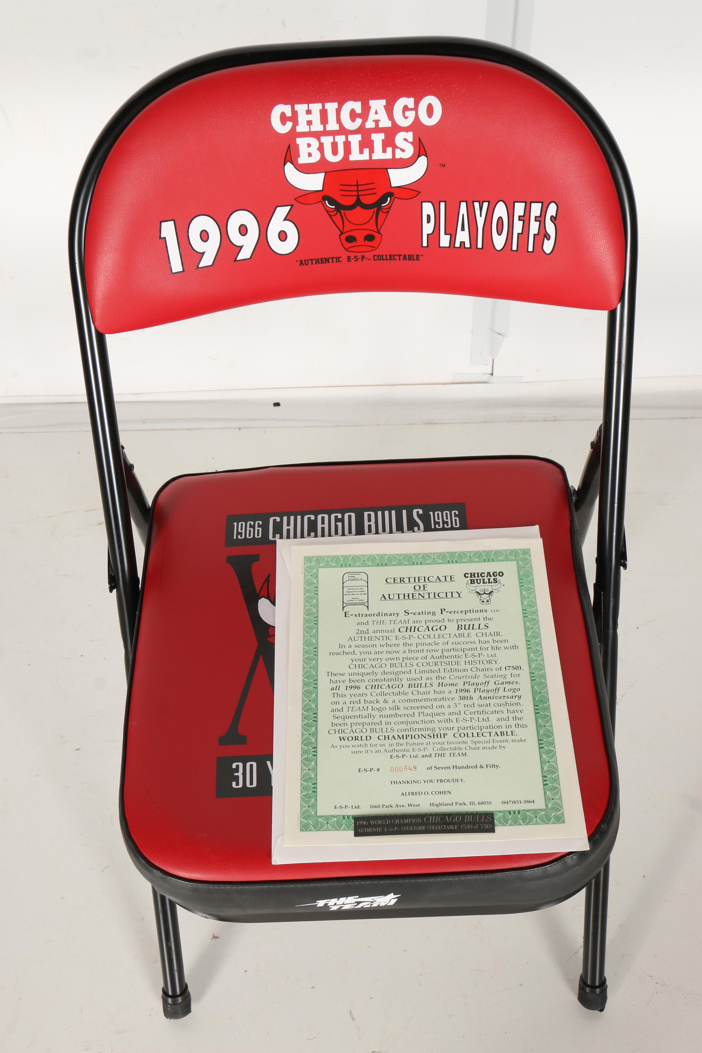 Commemorative Chicago Bulls Players Playoff Chairs 1996-1998
