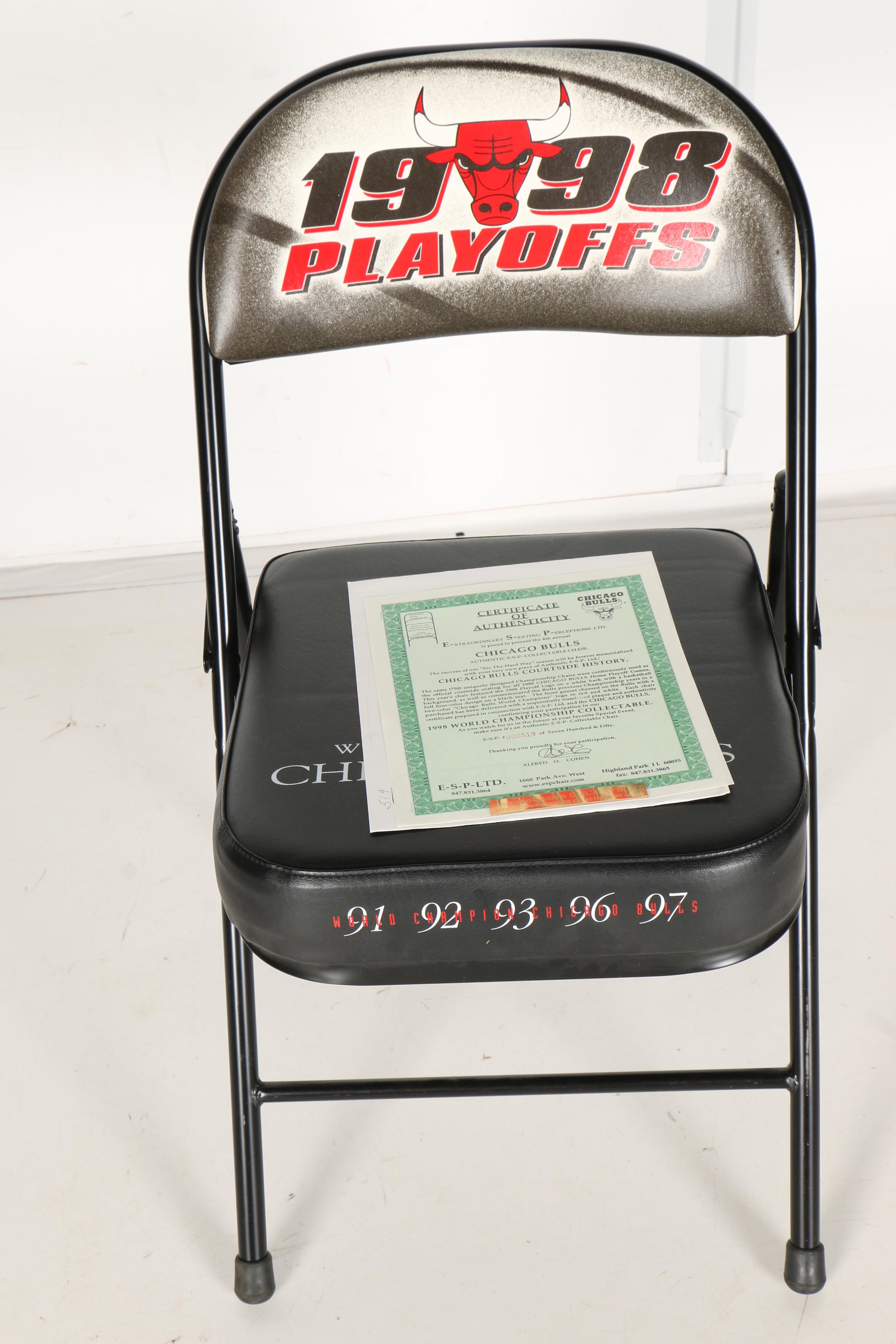 Commemorative Chicago Bulls Players Playoff Chairs 1996-1998