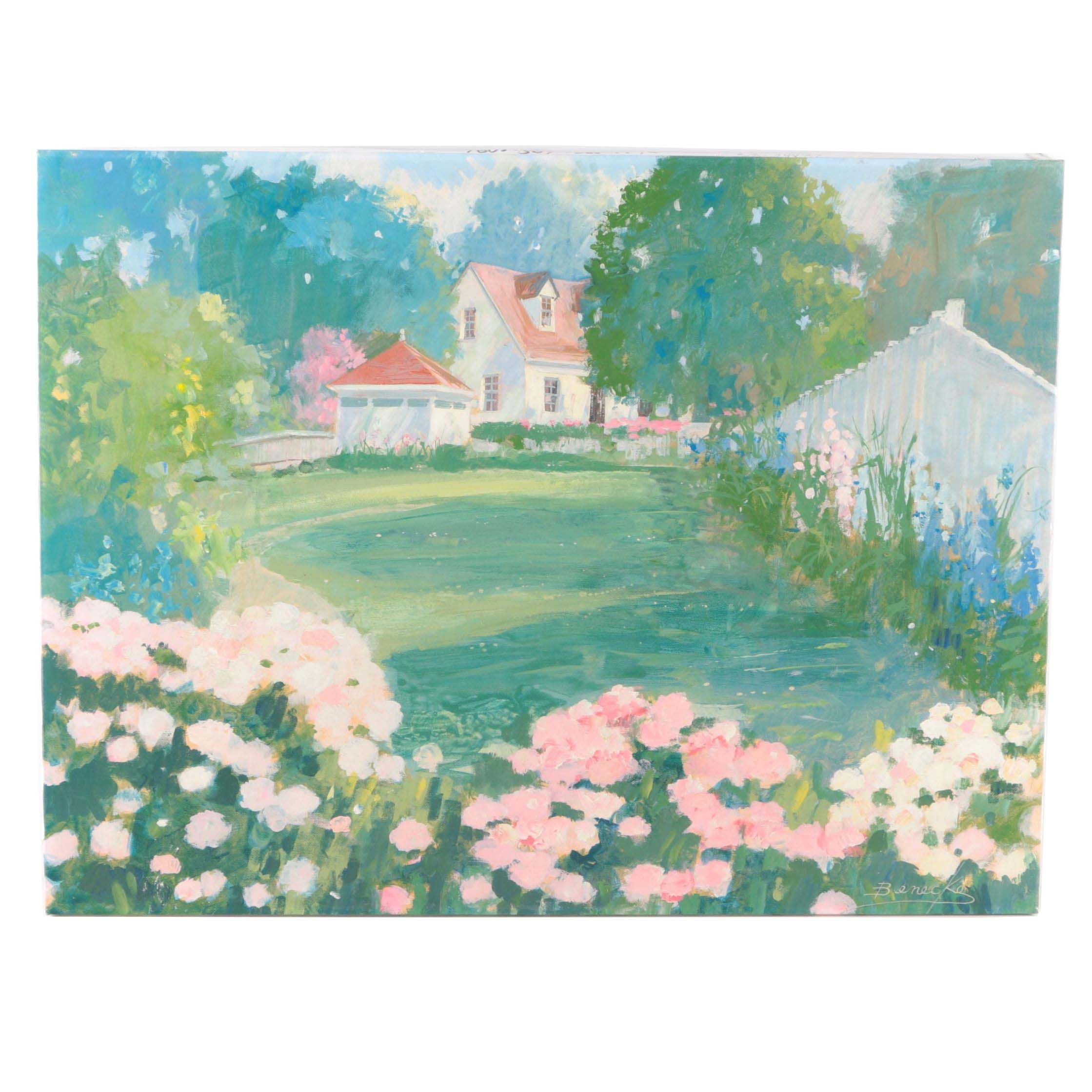 William Benecke Oil Painting on Canvas "Williamsburg"