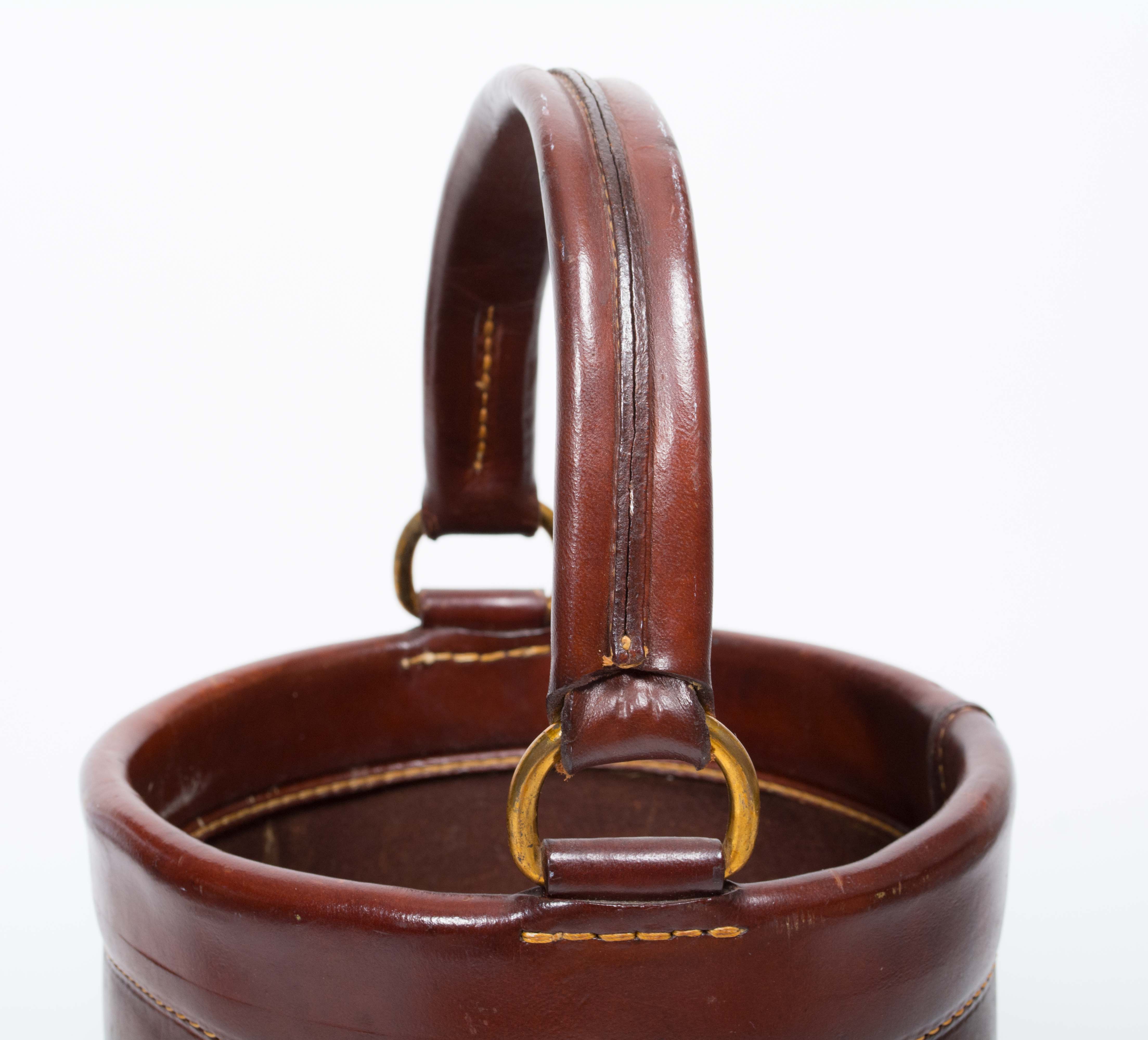 Vintage Leather "Papeete" Fire Bucket