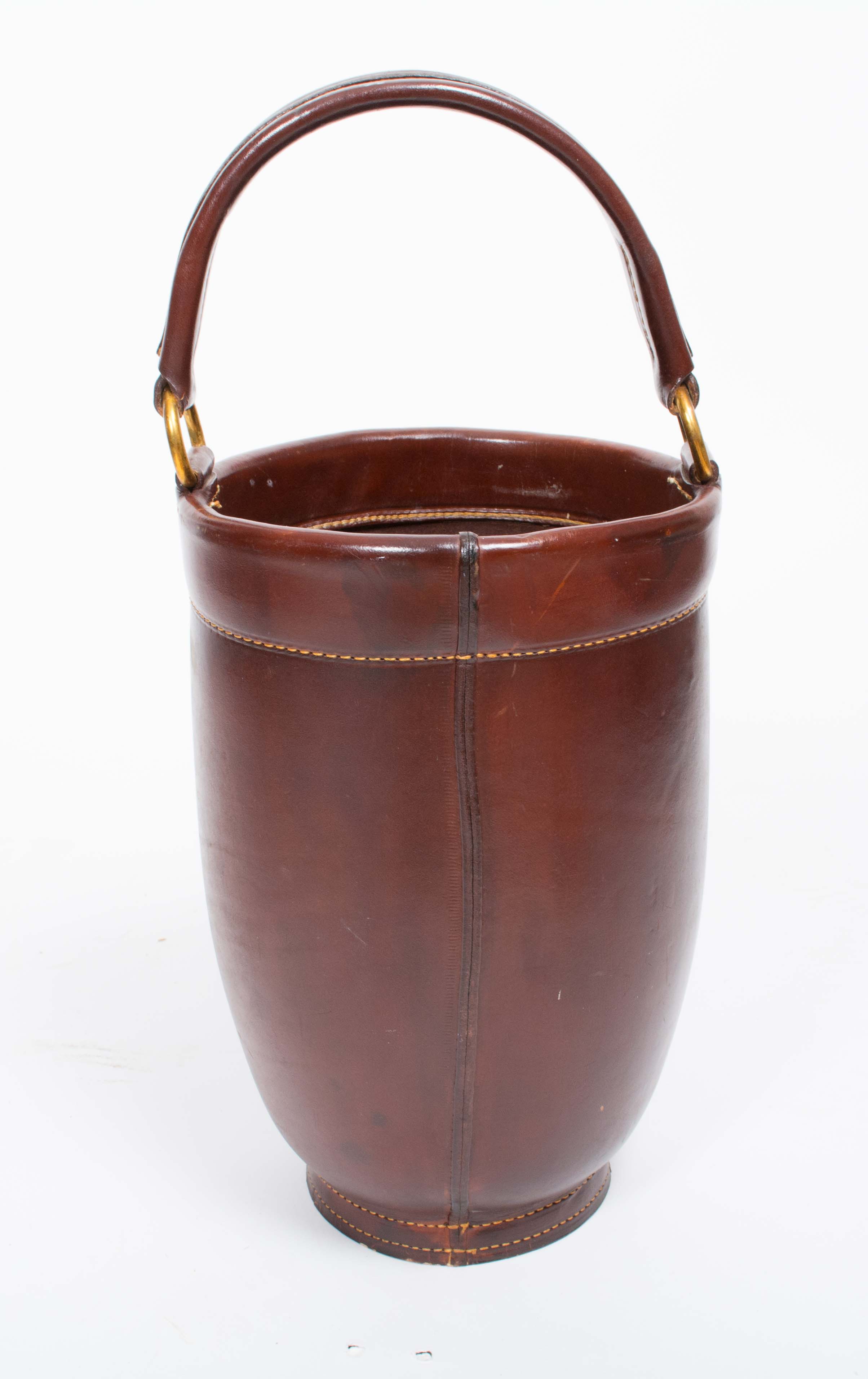 Vintage Leather "Papeete" Fire Bucket