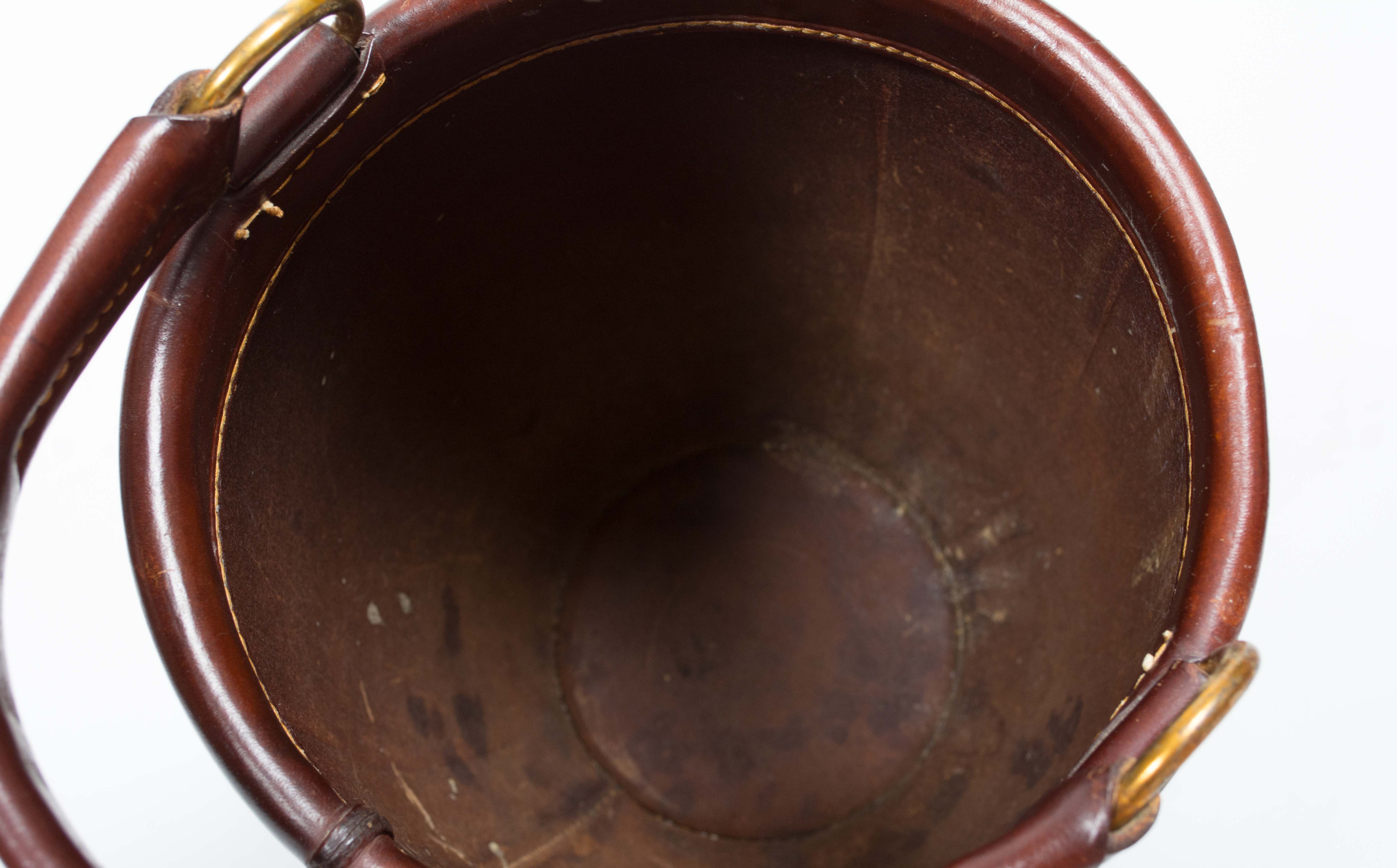 Vintage Leather "Papeete" Fire Bucket