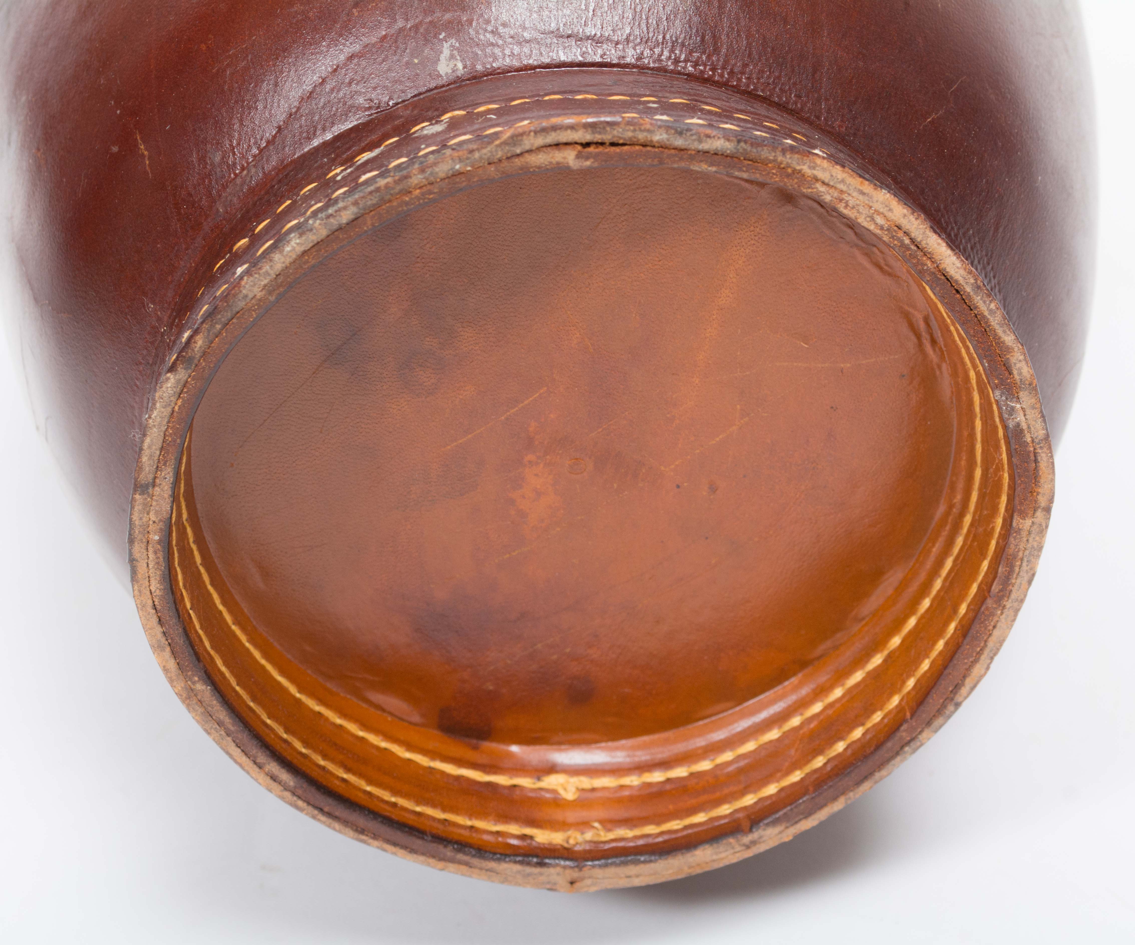 Vintage Leather "Papeete" Fire Bucket