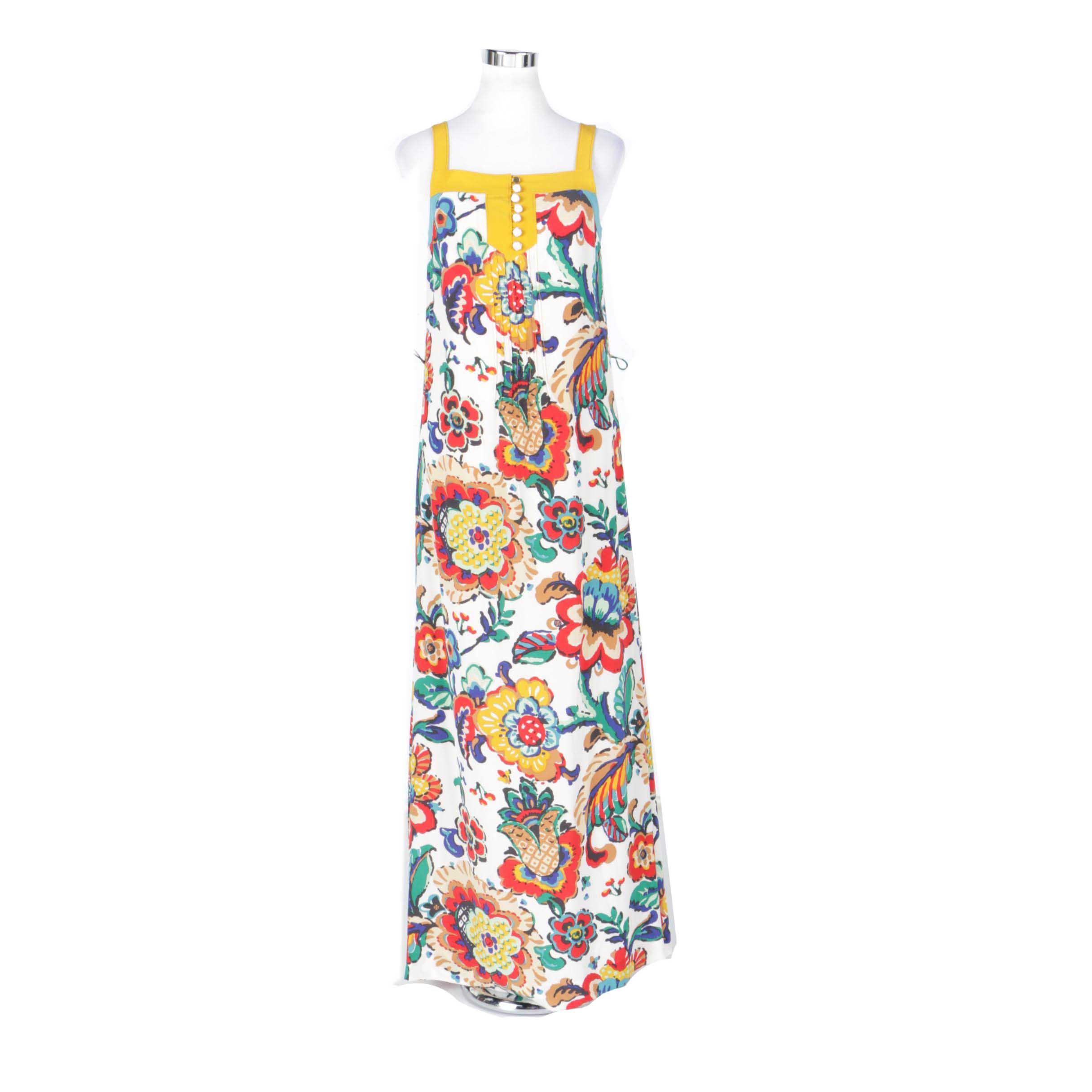 Tory Burch Floral Silk Maxi Dress