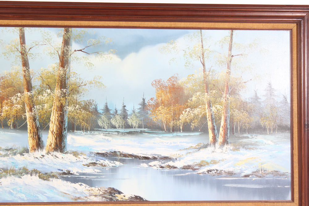 S. Hopkins Oil Painting on Canvas