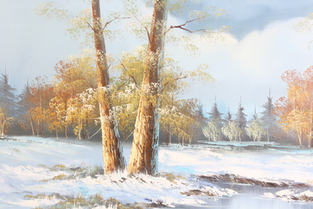 S. Hopkins Oil Painting on Canvas