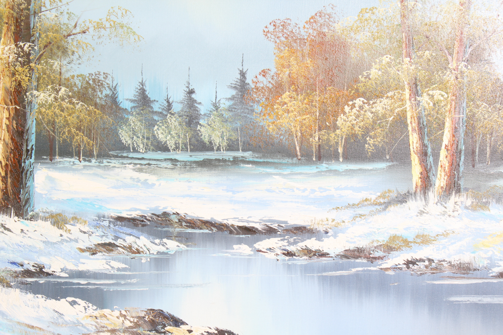 S. Hopkins Oil Painting on Canvas