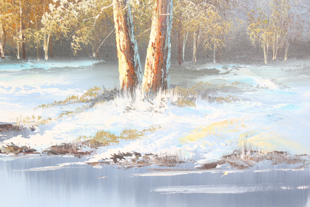 S. Hopkins Oil Painting on Canvas