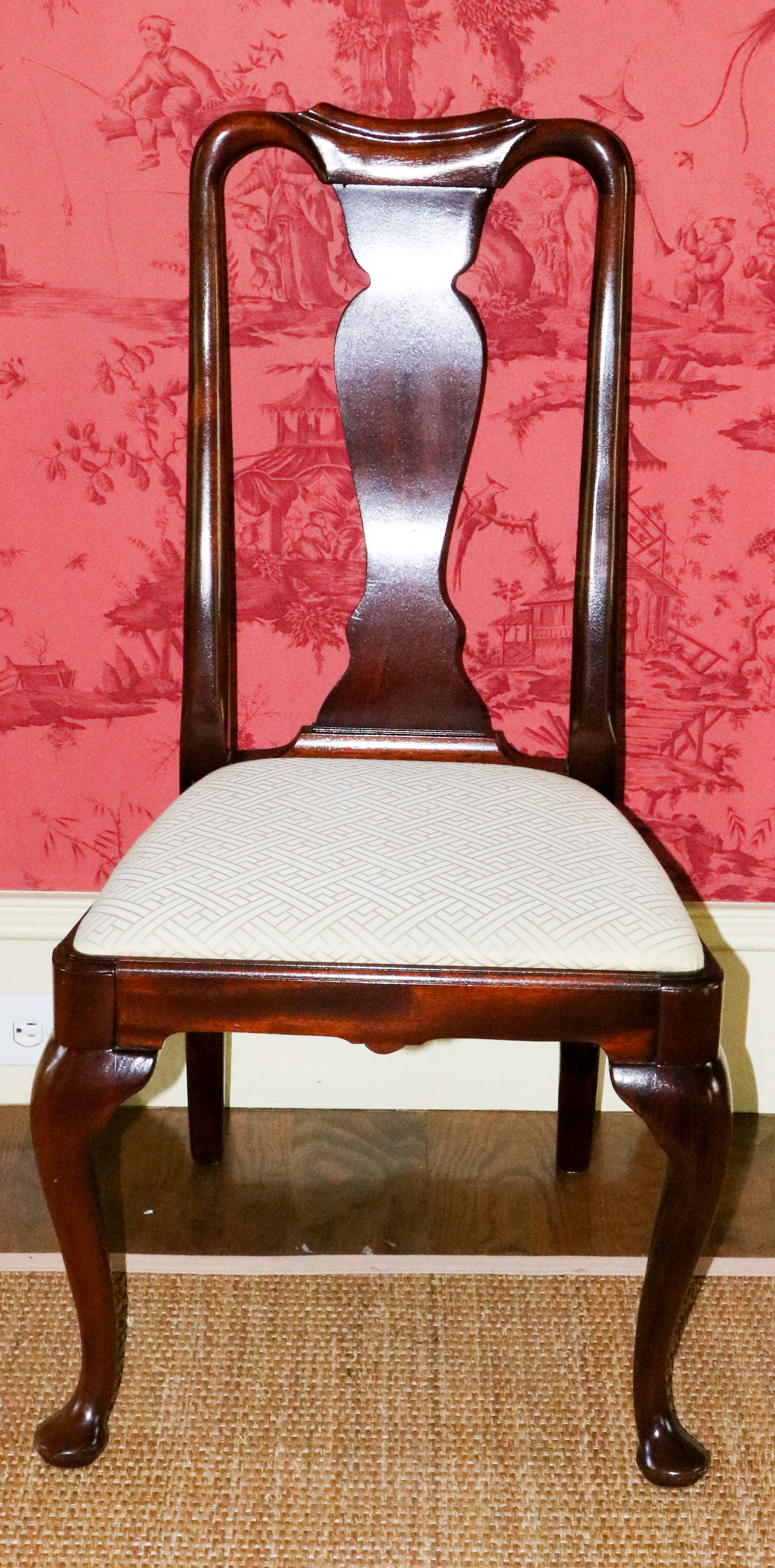 Pair of Queen Anne Style Chairs by Hickory Chair
