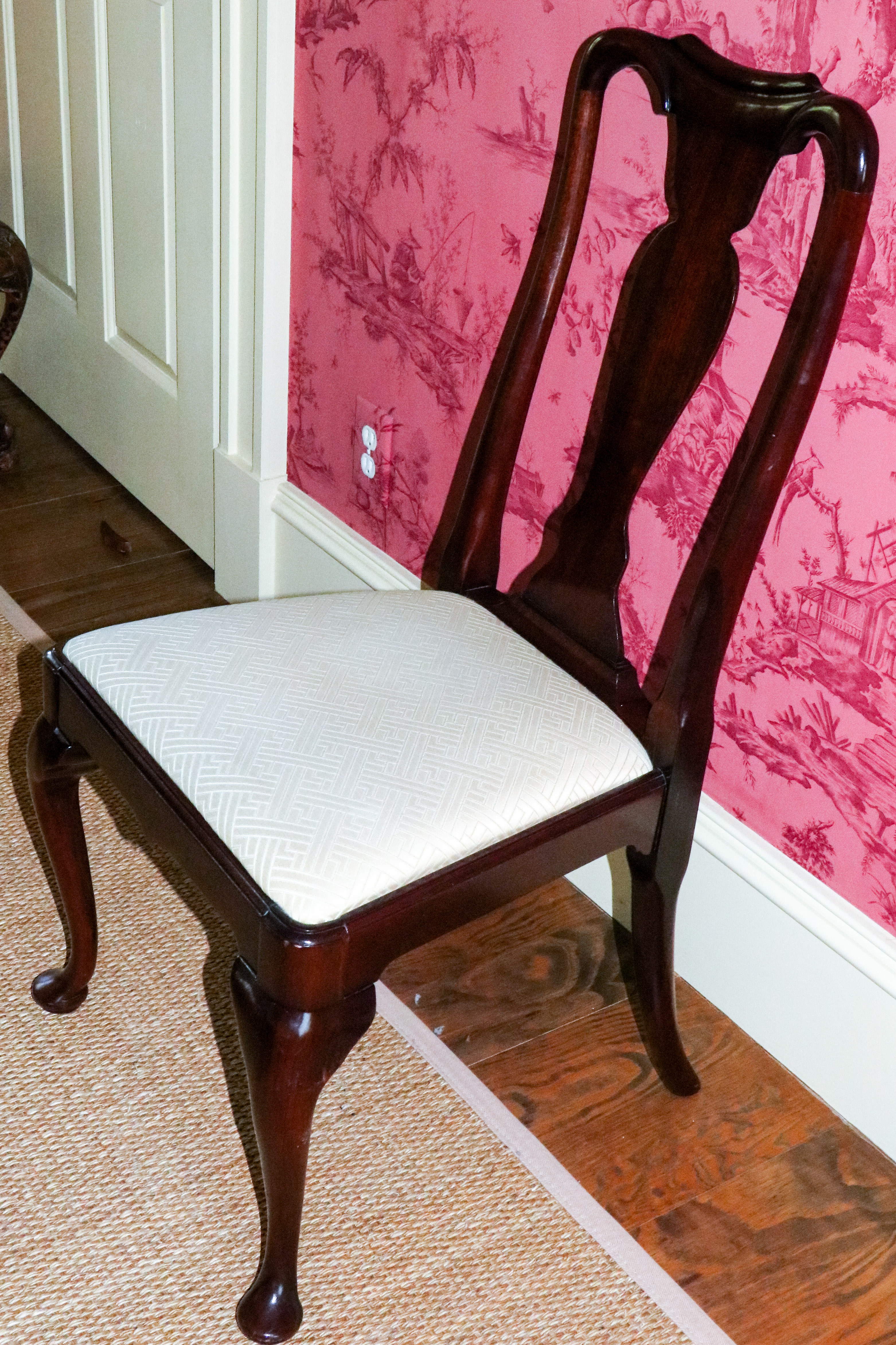 Pair of Queen Anne Style Chairs by Hickory Chair