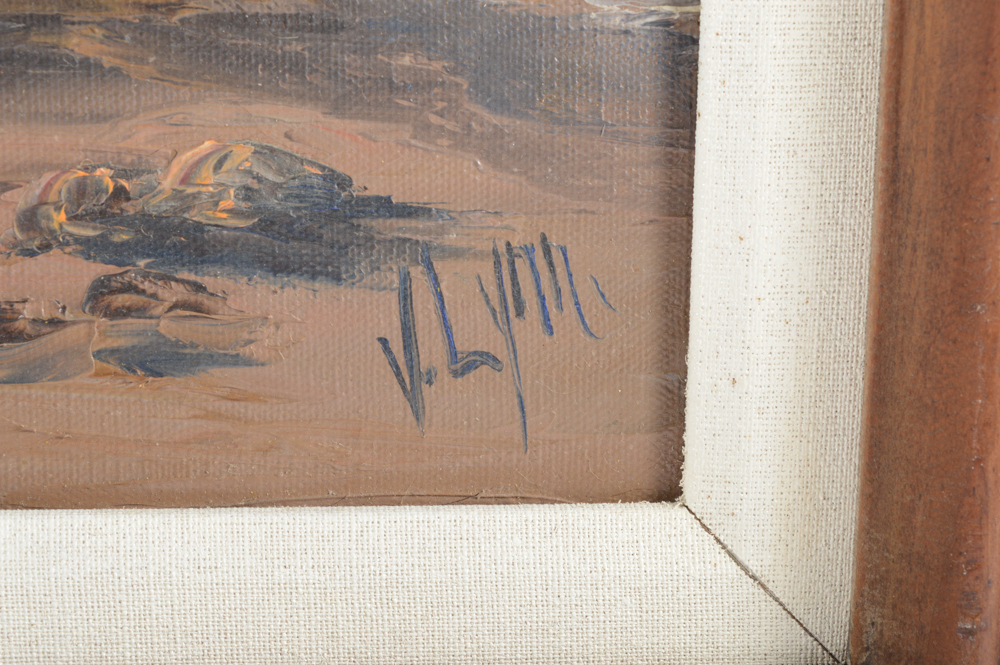 Virginia Lynn Plein Air Oil on Canvas "Mist and Pines"