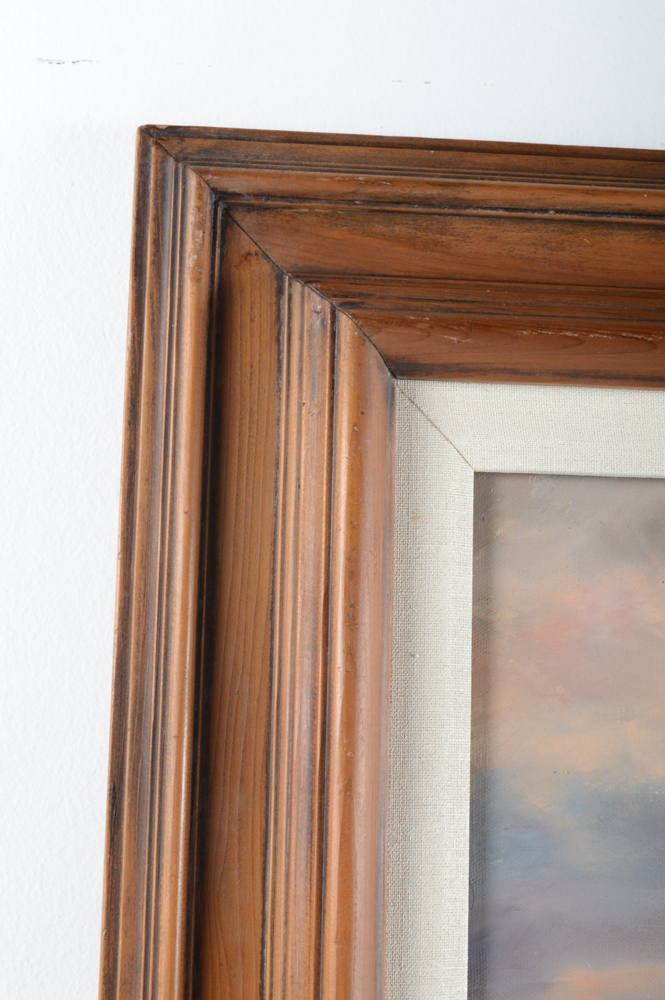 Virginia Lynn Plein Air Oil on Canvas "Mist and Pines"