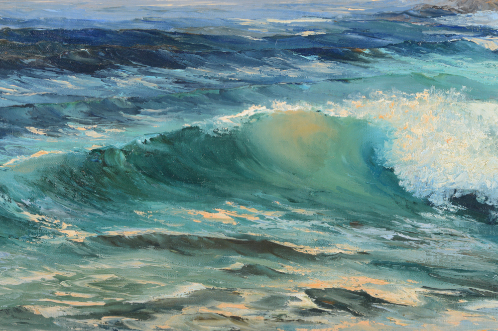 Virginia Lynn Plein Air Oil on Canvas "Mist and Pines"