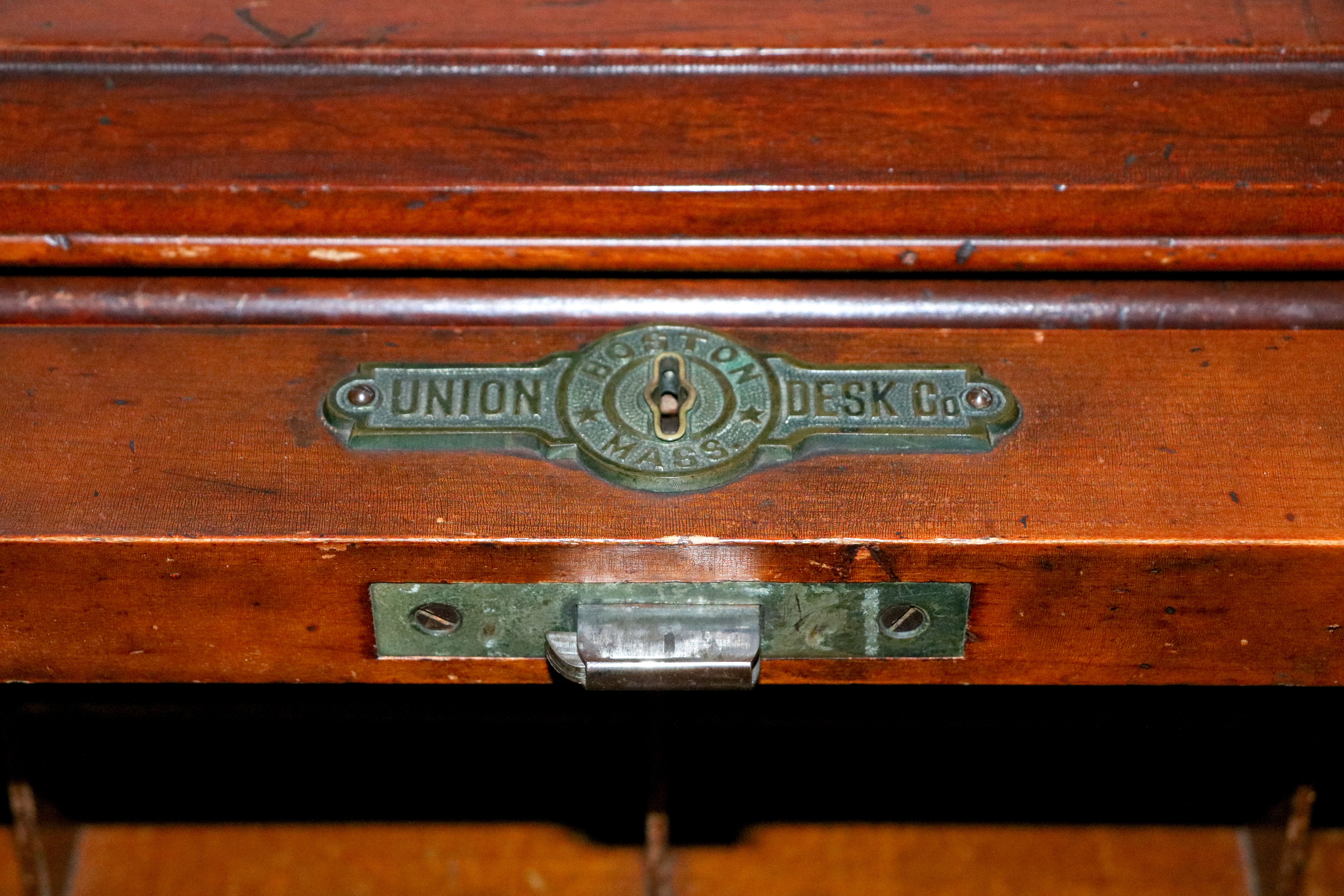 Wooden Roll Top Kneehole Desk by Union Desk Company