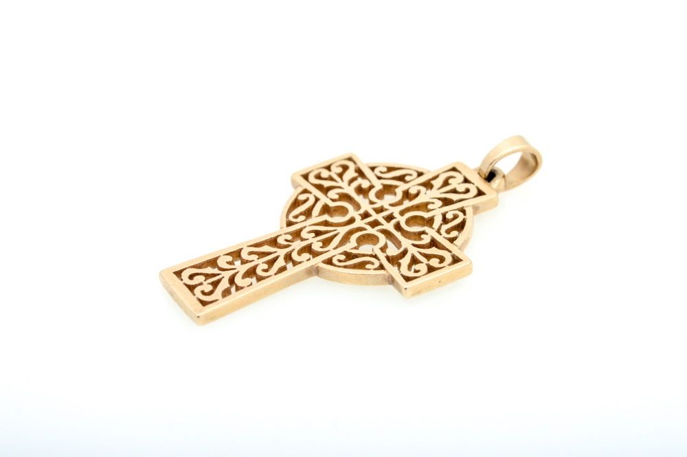 James Avery 14K Yellow Gold Celtic Cross Pendant