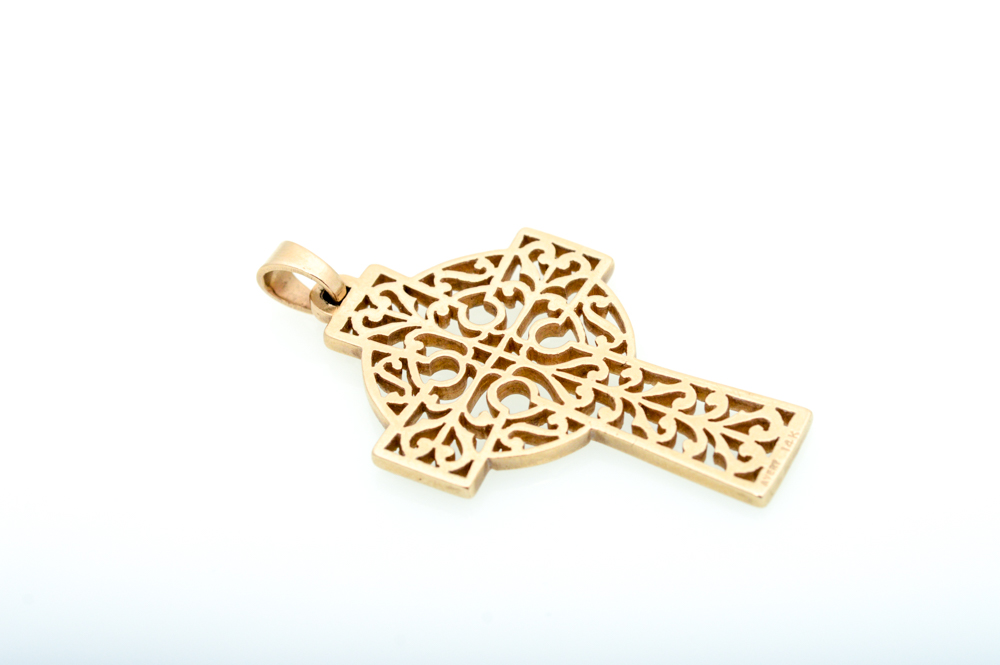 James Avery 14K Yellow Gold Celtic Cross Pendant