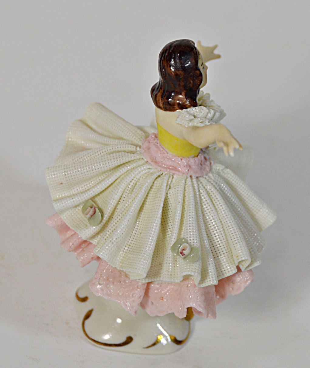 Antique Dresden Porcelain Ballerina
