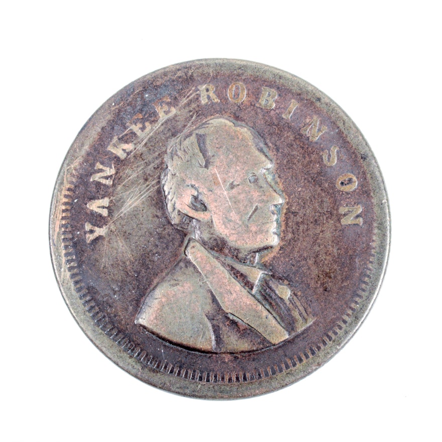 1869 Copper Yankee Robinsons Big Show Token