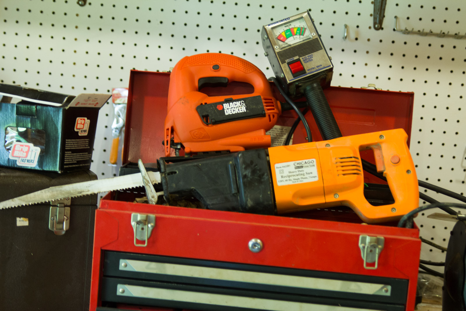 Assorted Power Tools, Hand Tools, and Tool Boxes