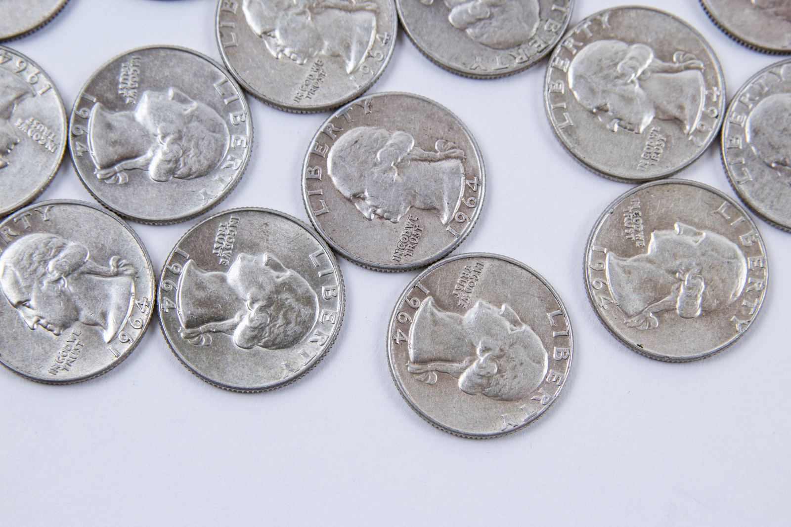 1964 Washington Silver Quarters